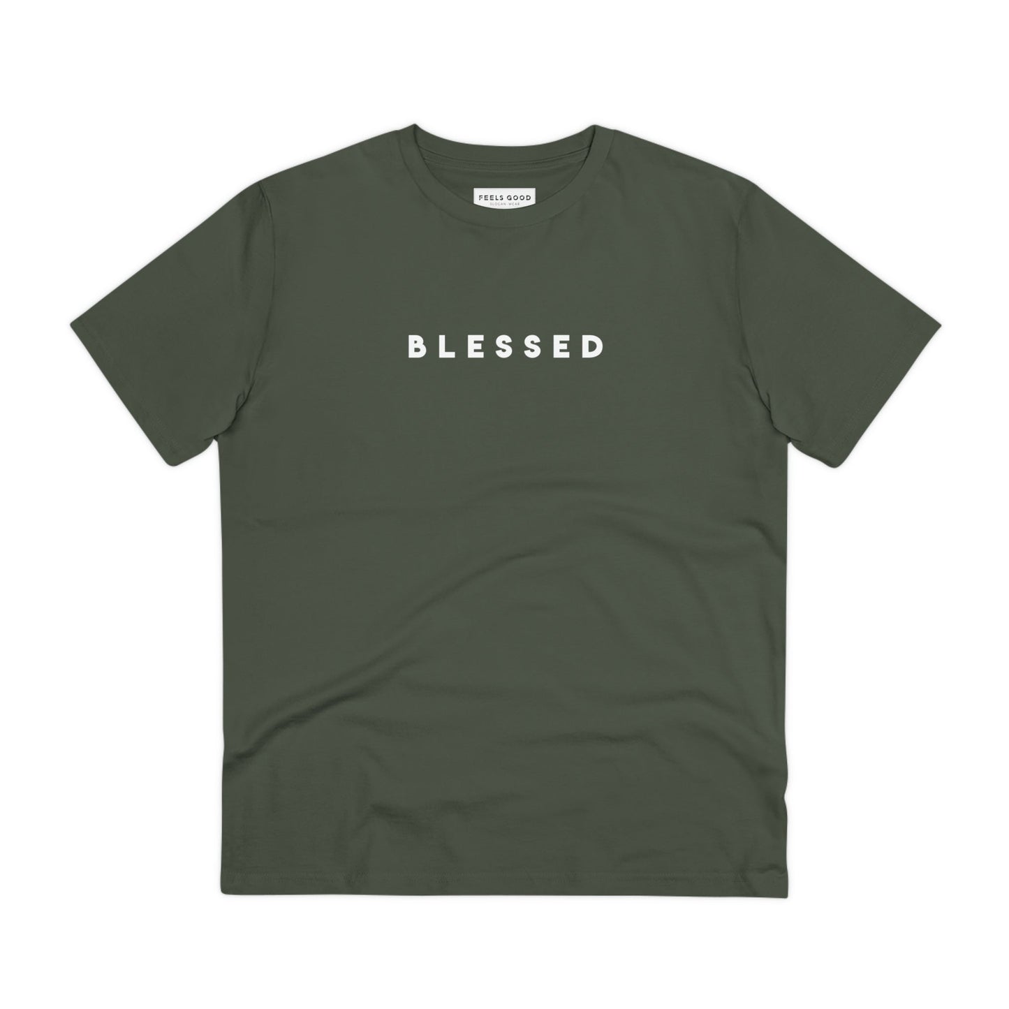 Favorite best t-shirt: Positive 'Blessed' organic cotton feel.