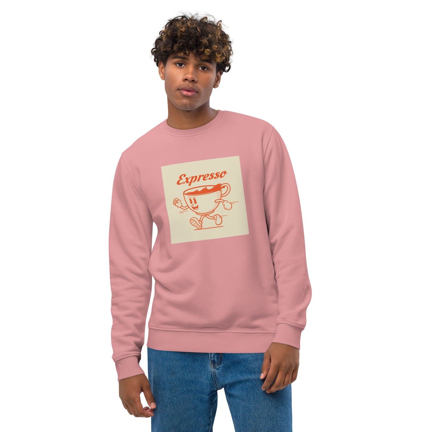 A timeless classic, the Positive 'Expresso' Retro Organic Cotton Sweatshirt is perfect for all.