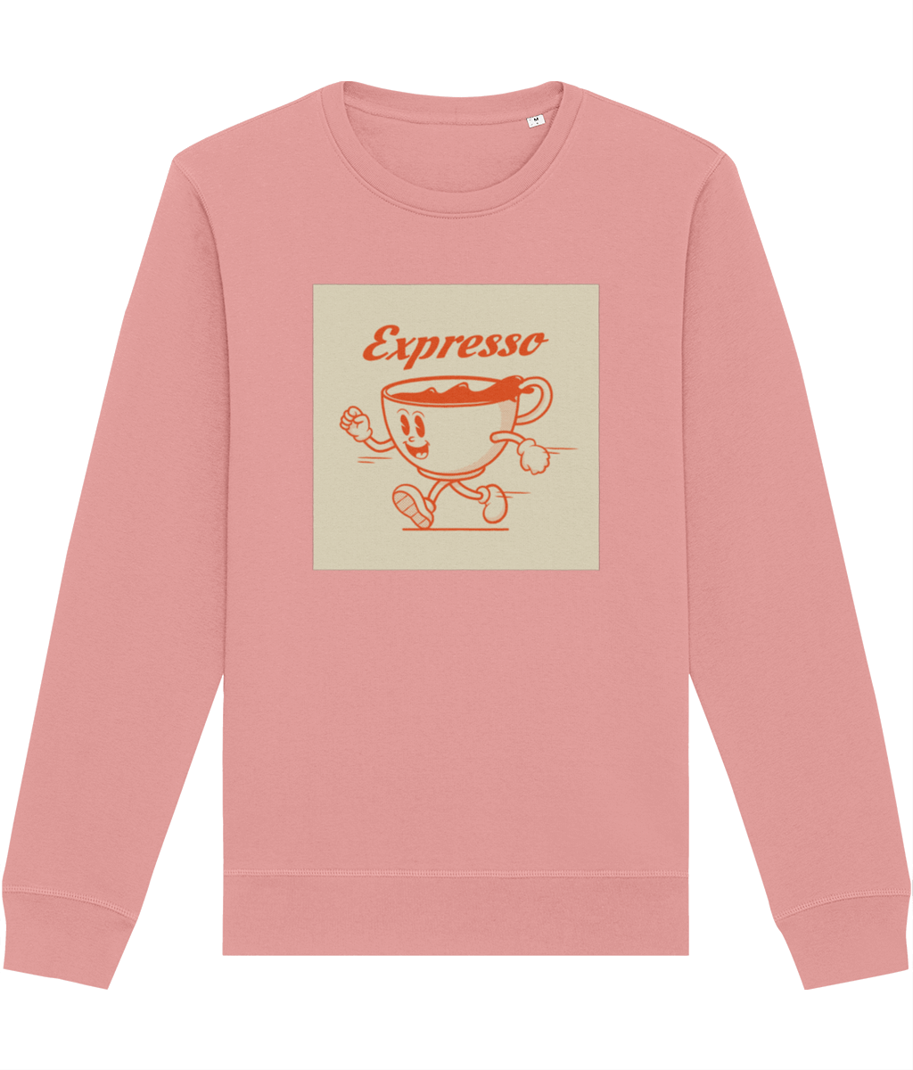 The perfect blend of vintage & comfort—Positive 'Expresso' Retro Organic Cotton Sweatshirt.