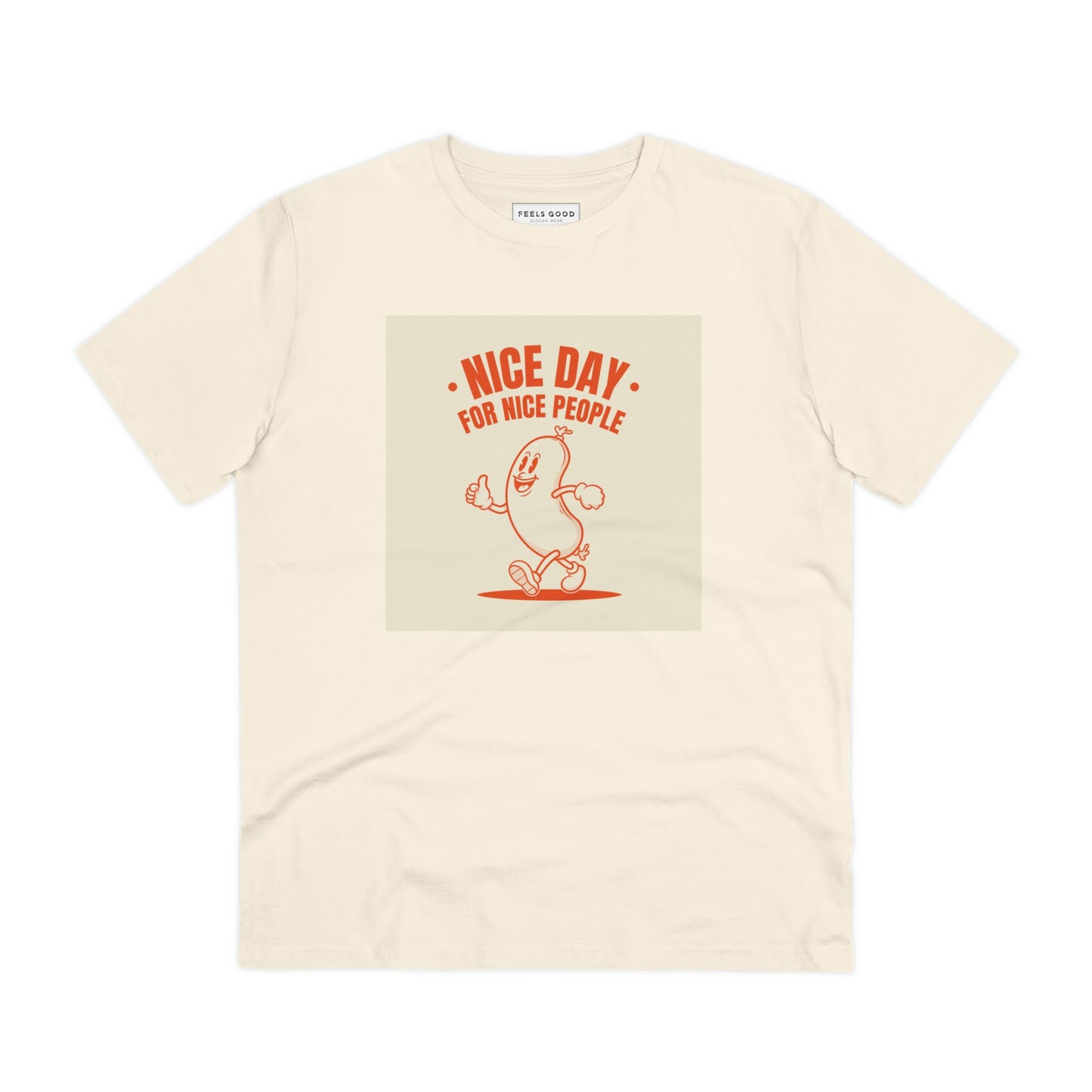 Add flair to your wardrobe with the Positive 'Nice People' retro organic cotton t-shirt vintage slogan t-shirt.