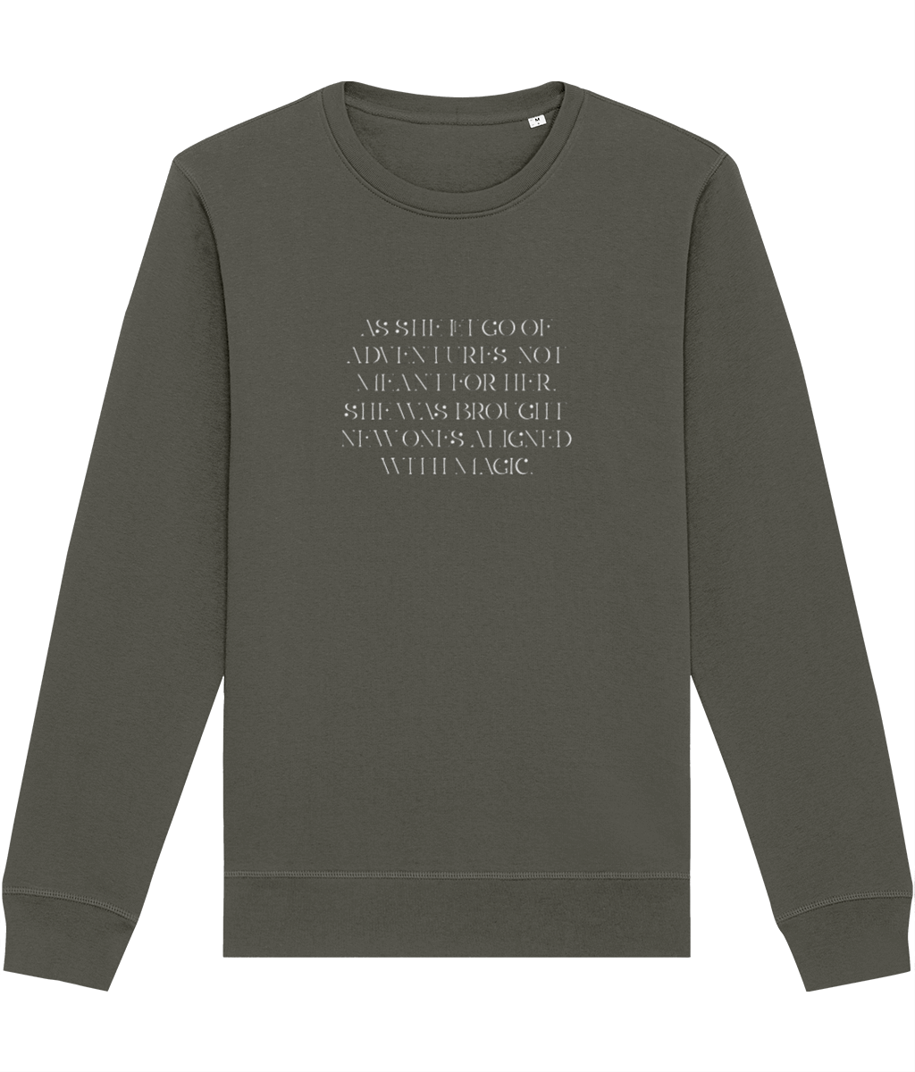 Quotes 'Kismet' Organic Cotton Sweatshirt – empowering Sweatshirt in organic cotton