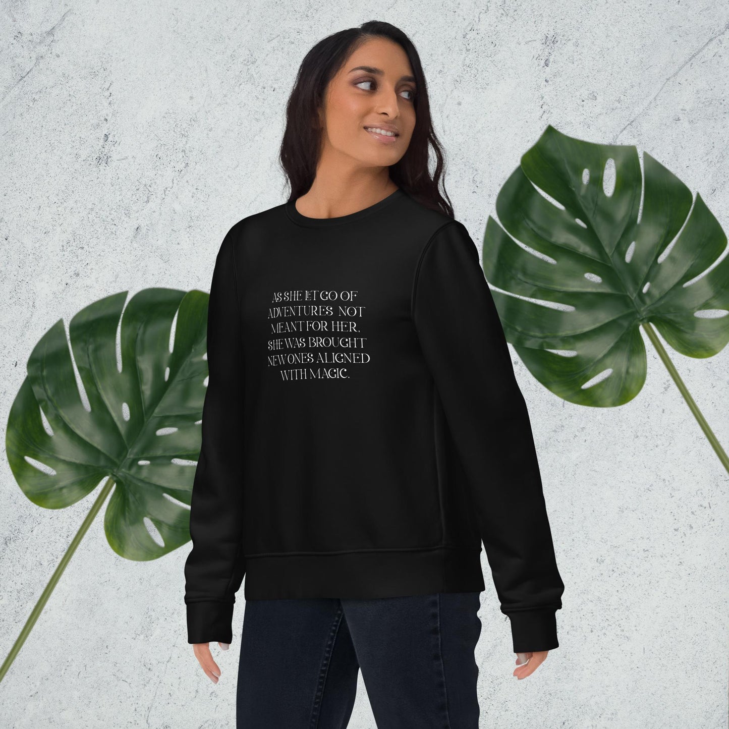 Quotes 'Kismet' Organic Cotton Sweatshirt – Gender-neutral Sweatshirt for change-makers