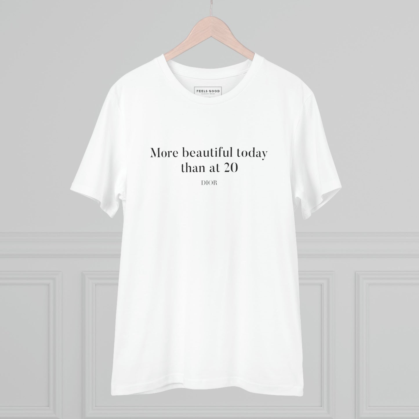 Quotes 'More Beautiful Now' Dior Organic Cotton T-shirt for your inspirational wardrobe