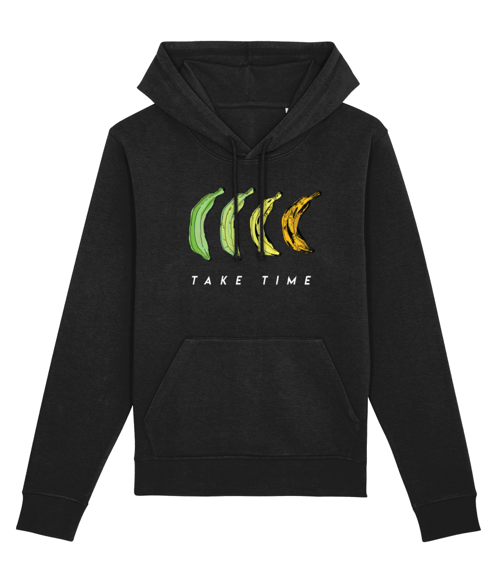 Reggae 'Take Time' Organic Cotton Hoodie – Trendy band hoodies for men with graphic style.