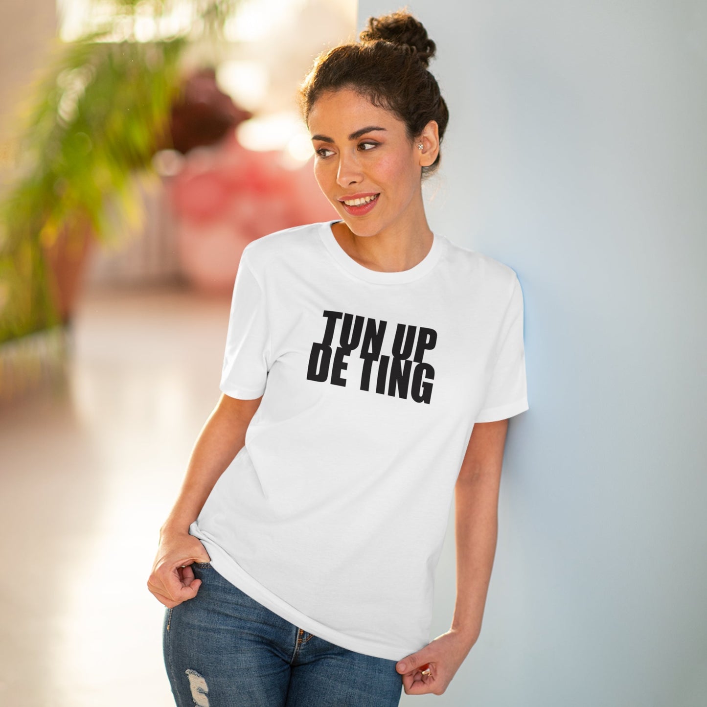 Reggae 'Turn It Up' Organic Cotton T-shirt - bold pick for streetwear t shirts and music lovers.