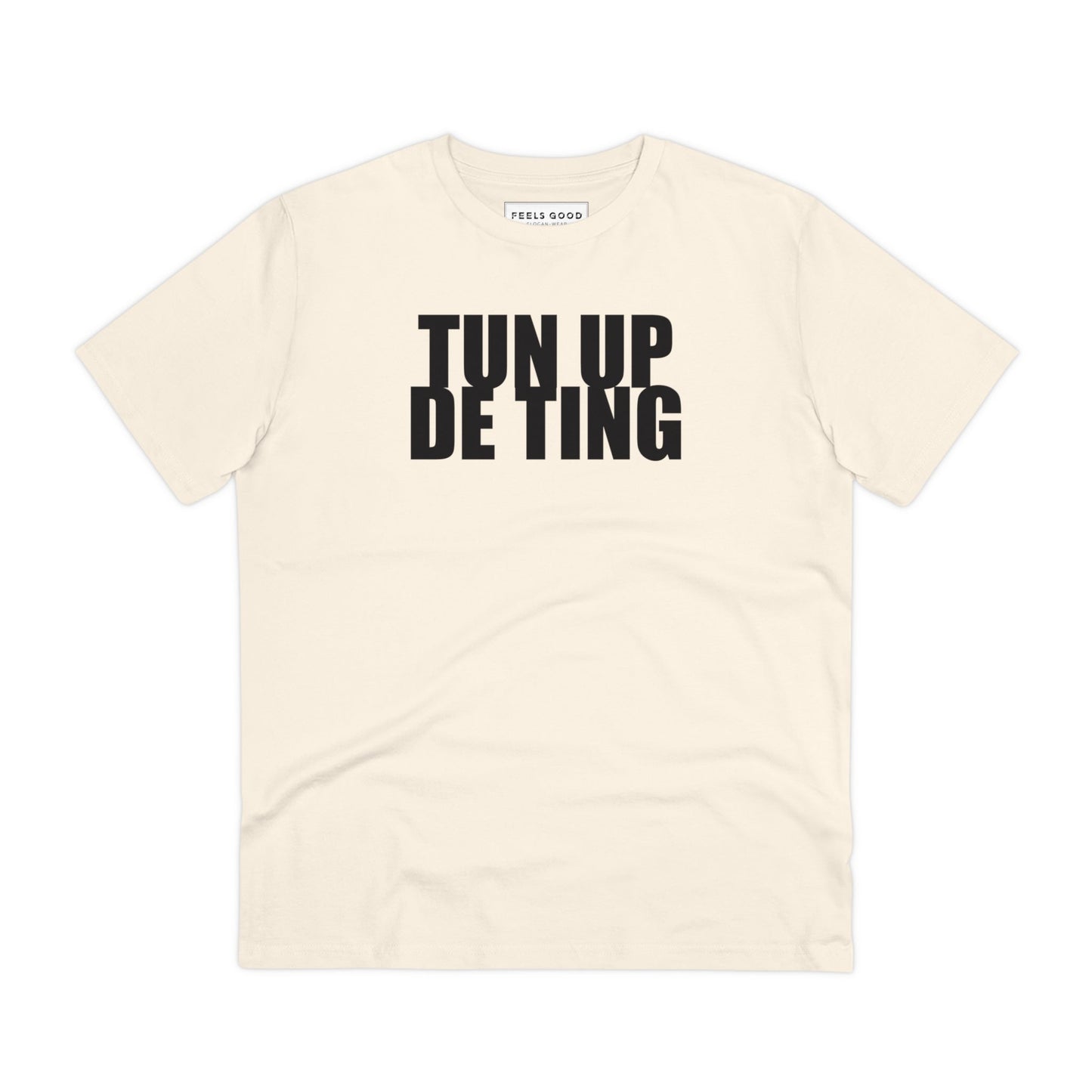 Reggae 'Turn It Up' Organic Cotton T-shirt - stylish tee streetwear piece with music feel.