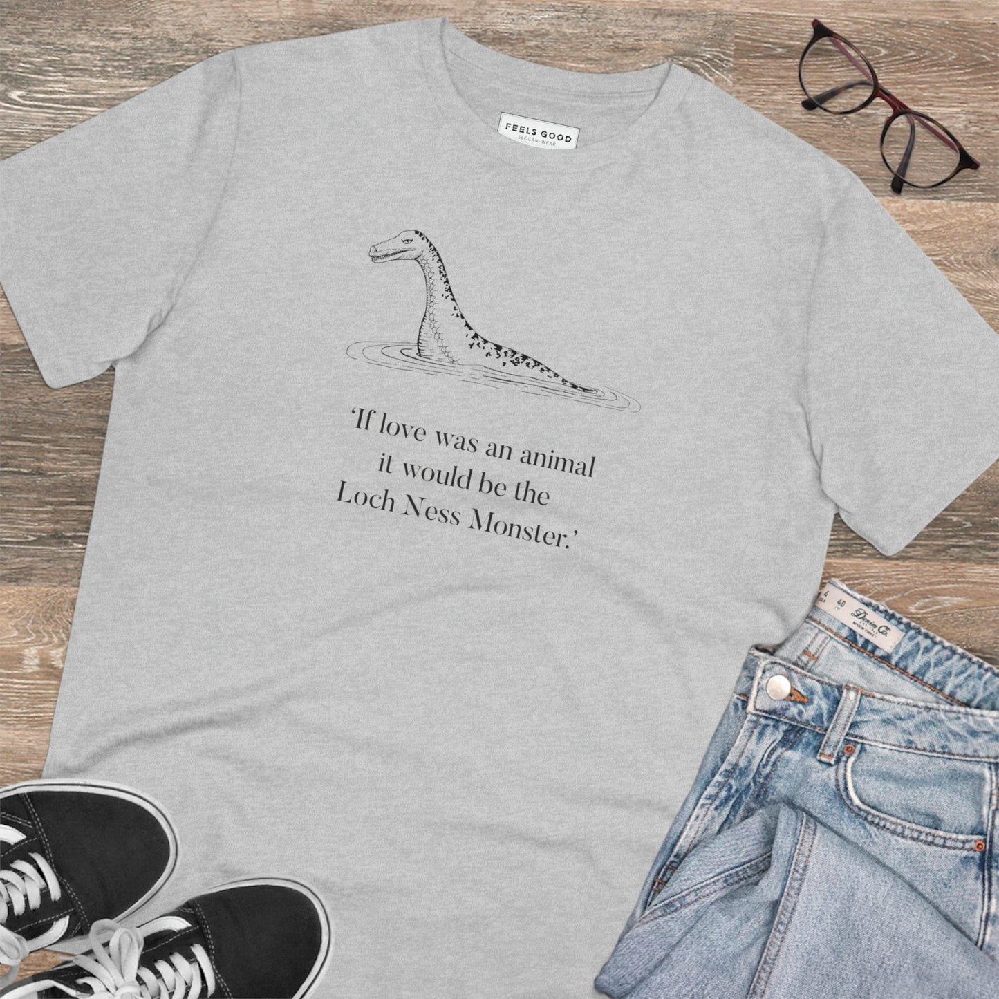 Celebrate heritage in the Scotland 'Nessie' organic cotton t-shirt, a fun take on Scottish clothing!