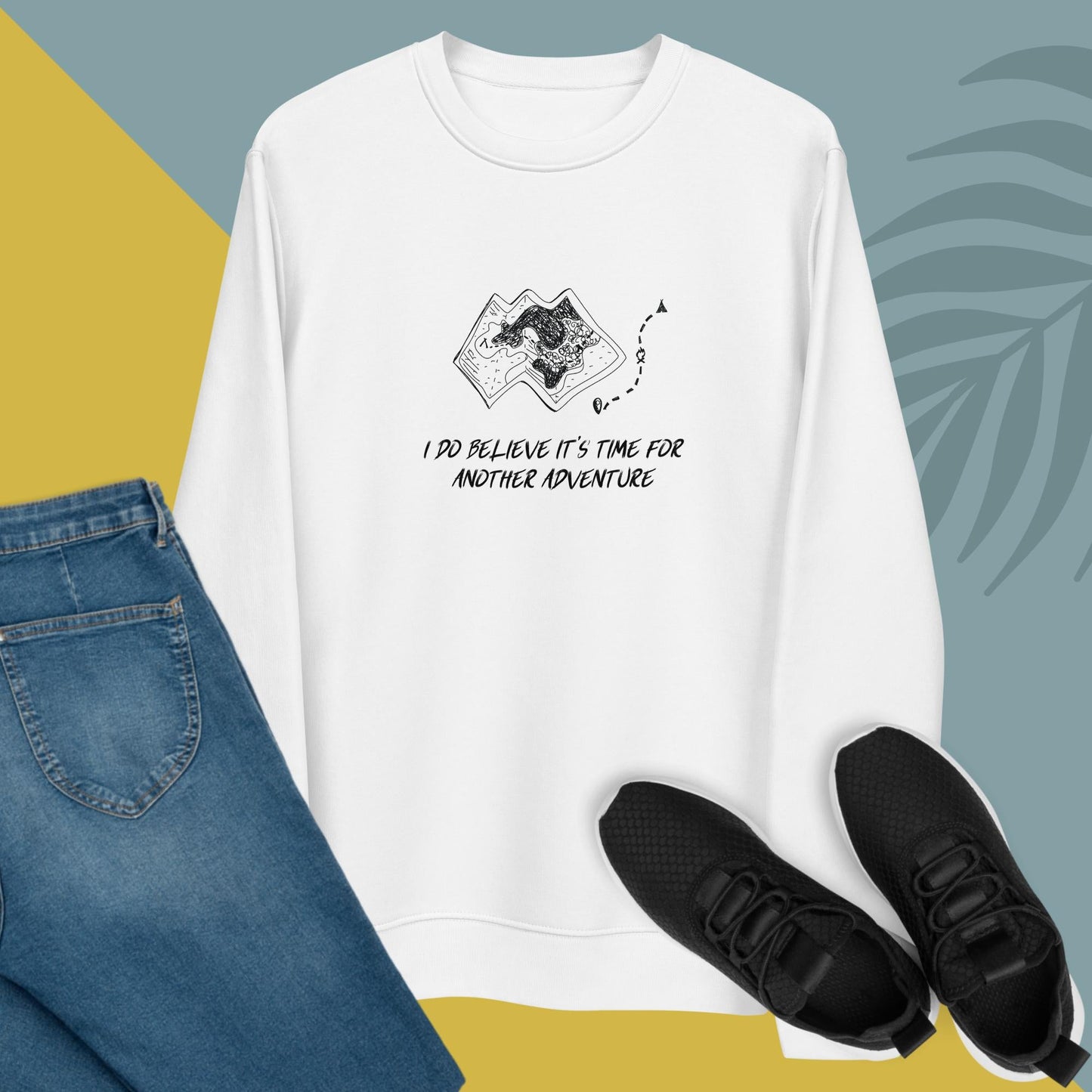 Travel 'Another Adventure' Organic Cotton Sweatshirt - Earth Sweatshirt
