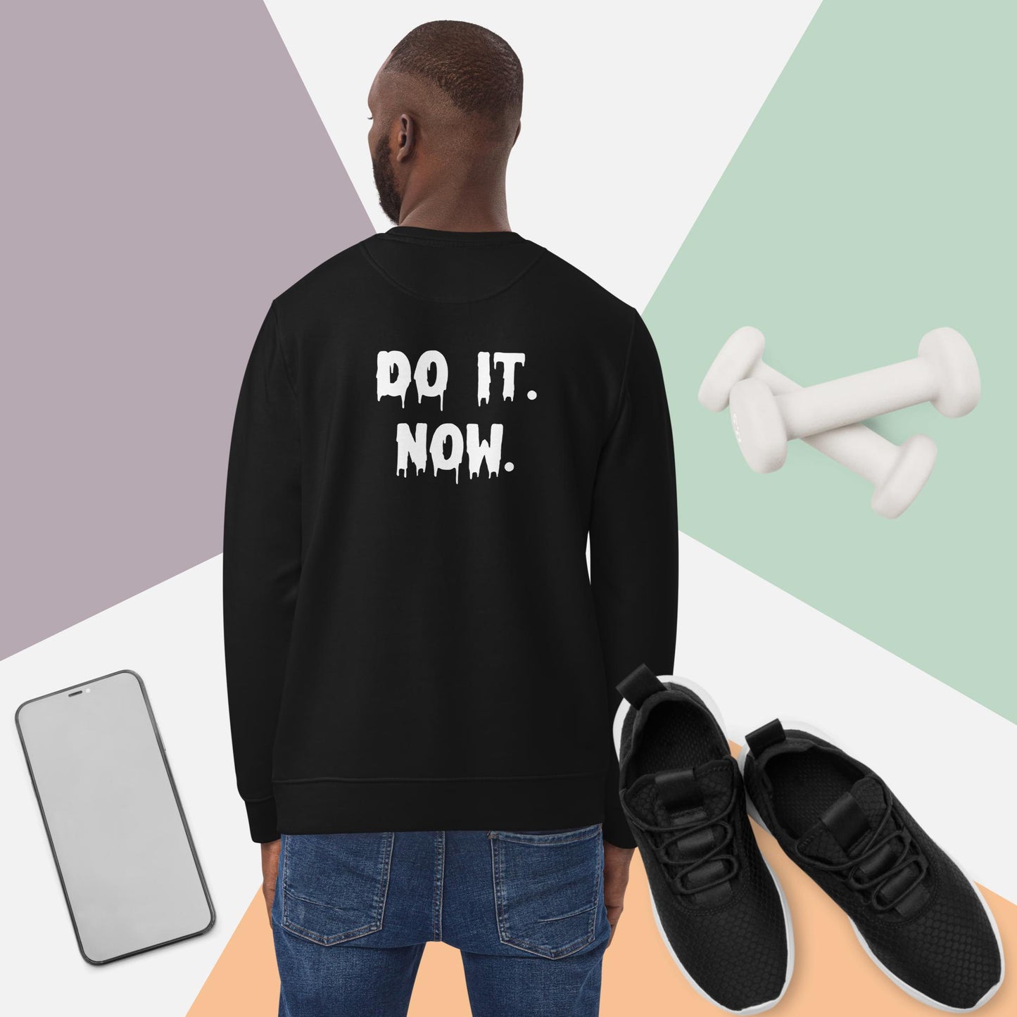 Embrace immediacy: 'Do it Now' organic cotton embrace.