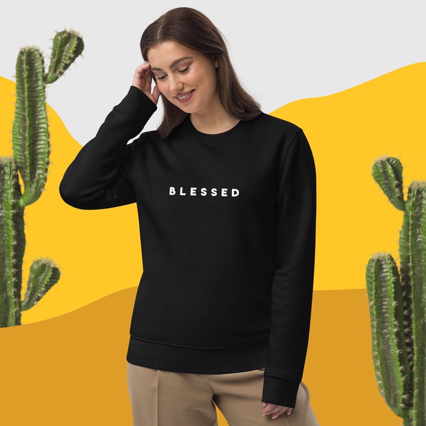 Positive 'Blessed' Organic Cotton Sweatshirt