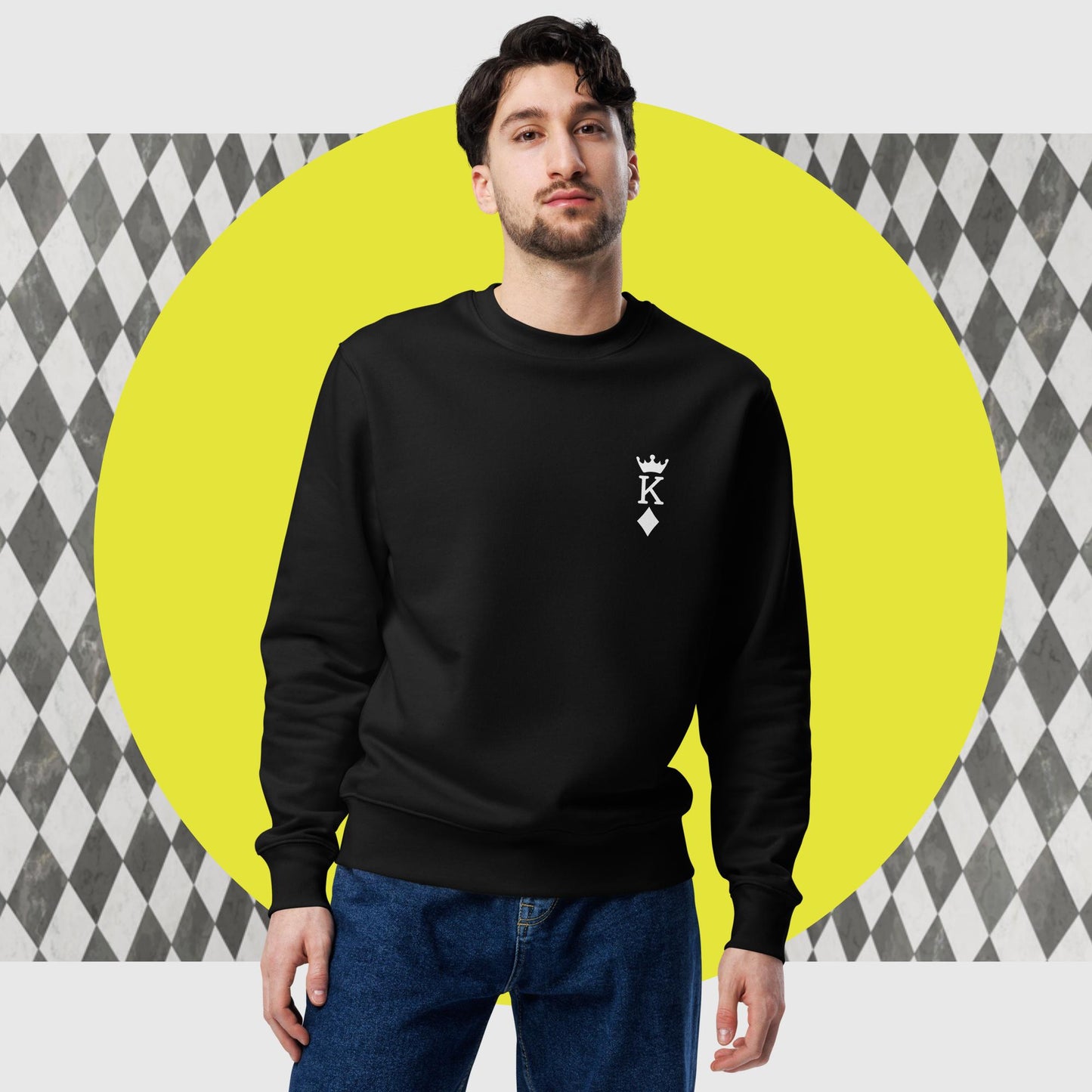 Cozy King Of Diamonds sweatshirt loved by guys and girls who love good vibes
