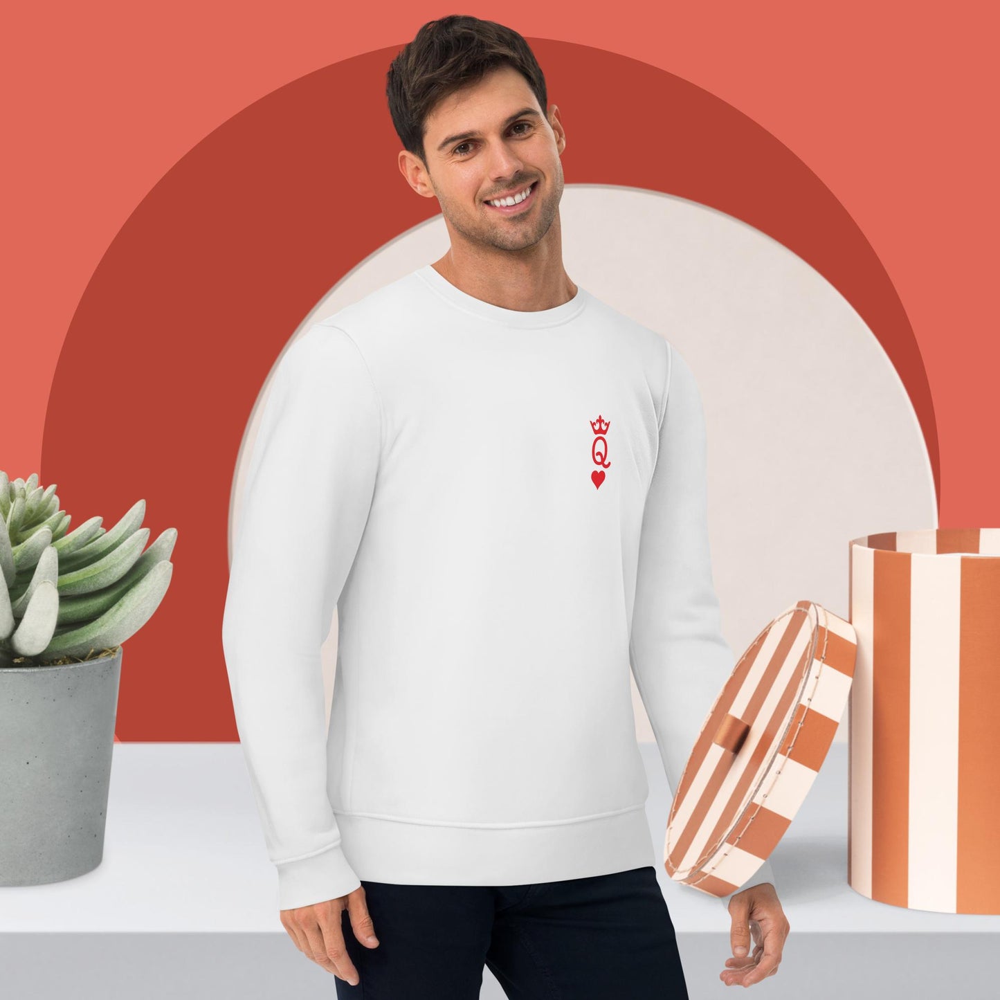 Contemporary 'Queen Of Hearts' Organic Cotton Sweatshirt – a perfect reading-day pick