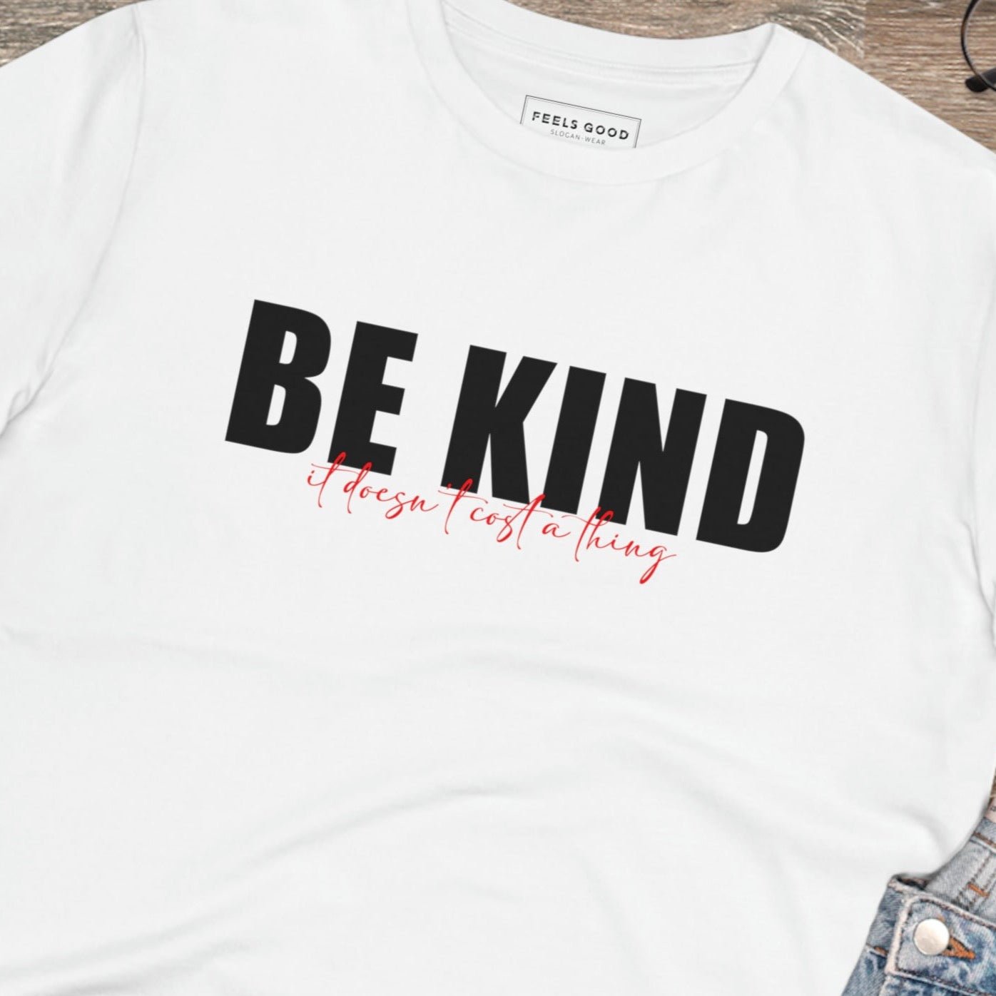 Urban 'Be Kind, It's Free' Organic Cotton T-shirt: Quote tee.