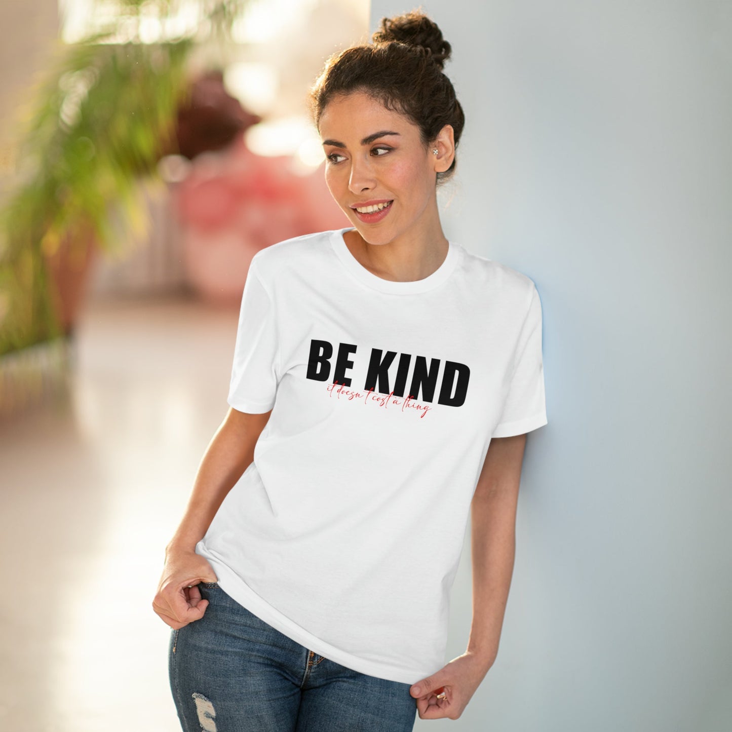 Urban 'Be Kind, It's Free' tee: Motivational message shirt.