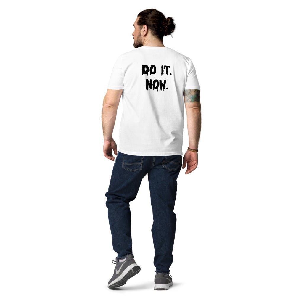 Statement tee in organic cotton with striking Urban 'Do It Now' message.