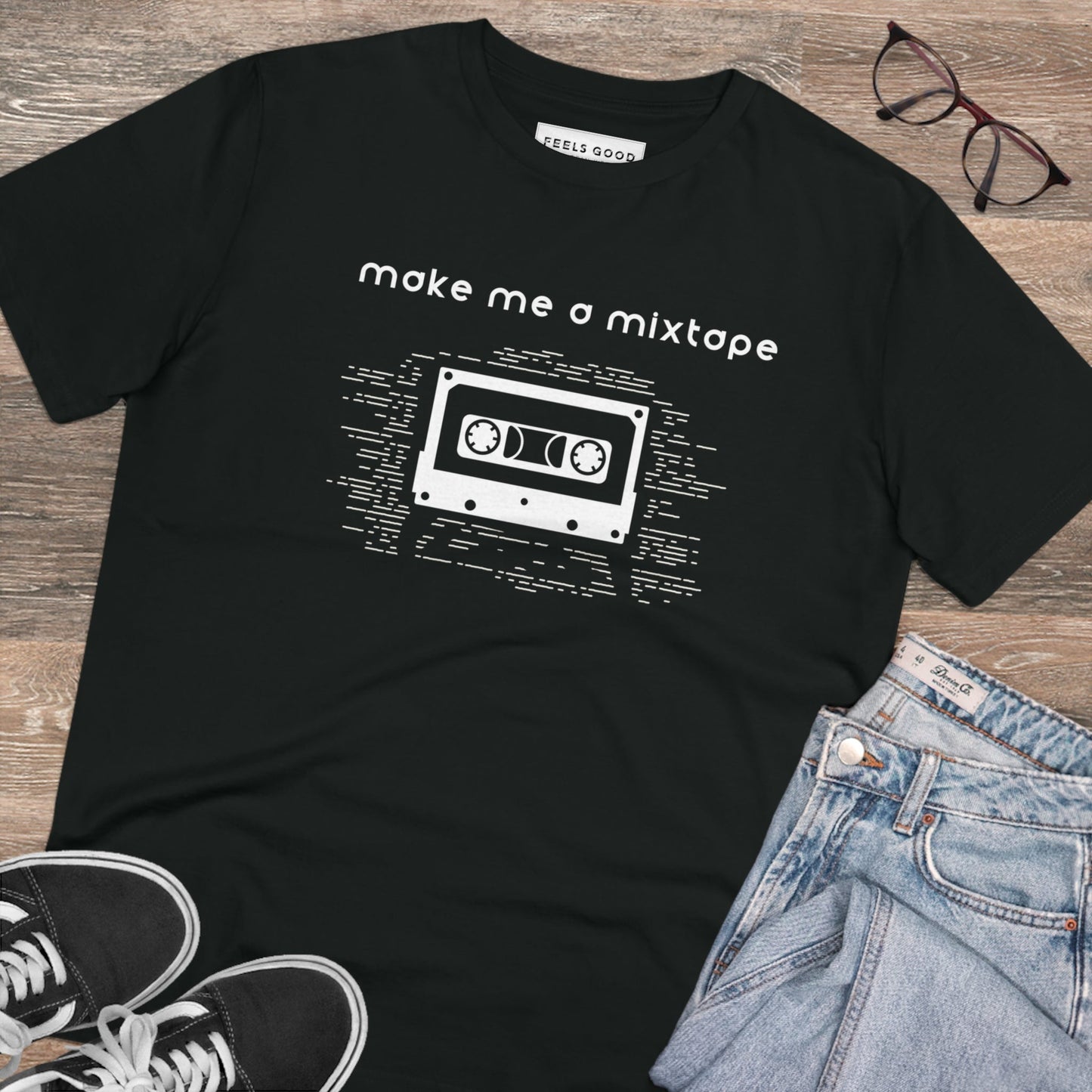 Urban 'Make Me A Mixtape' Organic Cotton T-shirt, fresh twist on slogan jumpers womens