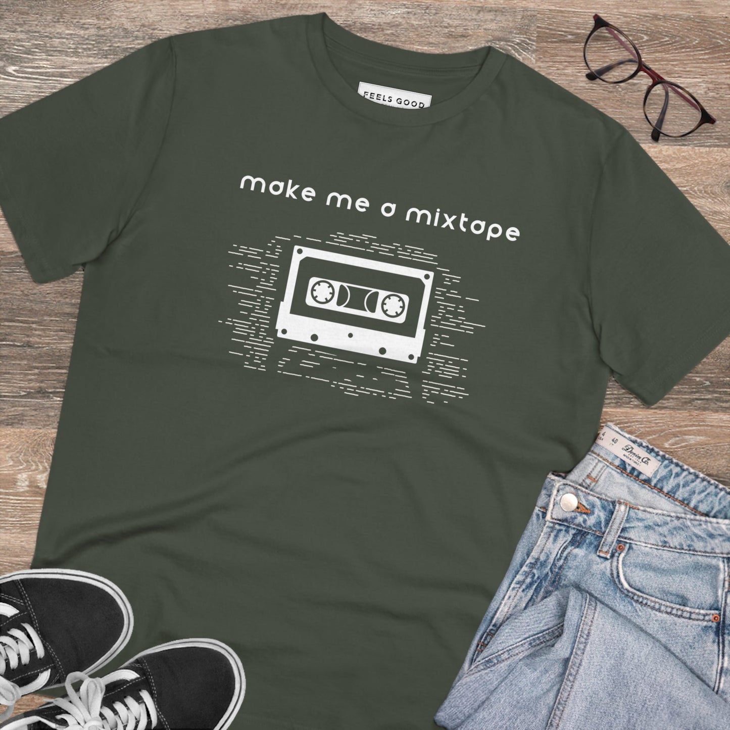 Urban 'Make Me A Mixtape' Organic Cotton T-shirt, inspired by quotes sweatshirts vibe