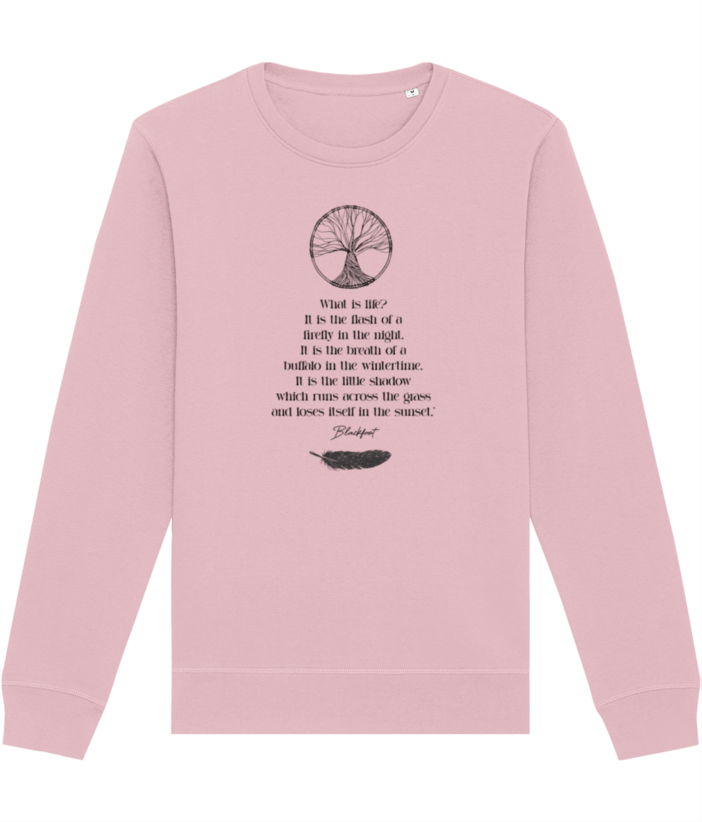 Unisex Native American Indian inspired sweatshirt with quotes on clothes – ‘Native American Poem’