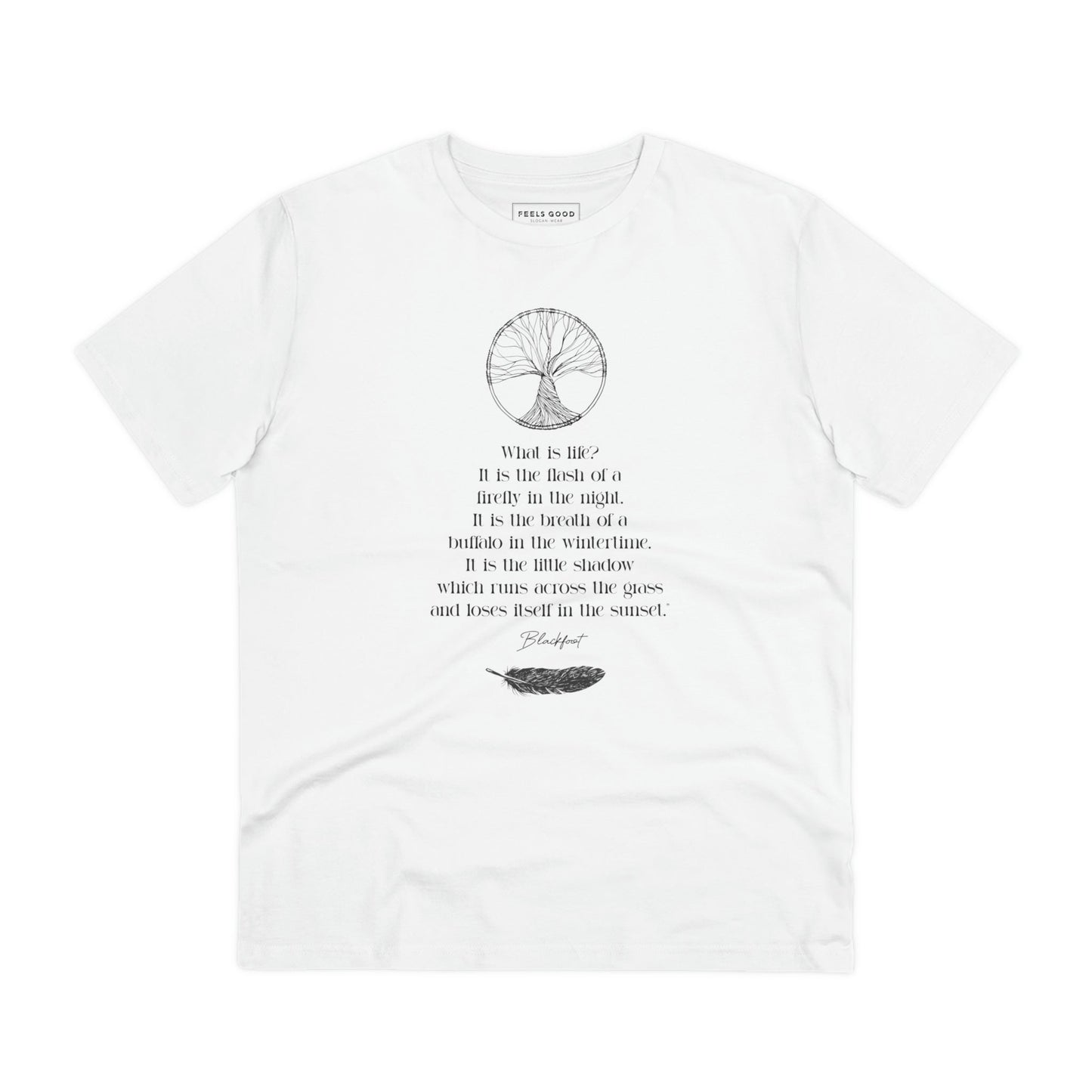 Urban 'Native American Poem' Organic Cotton T-shirt - Eco Tshirt