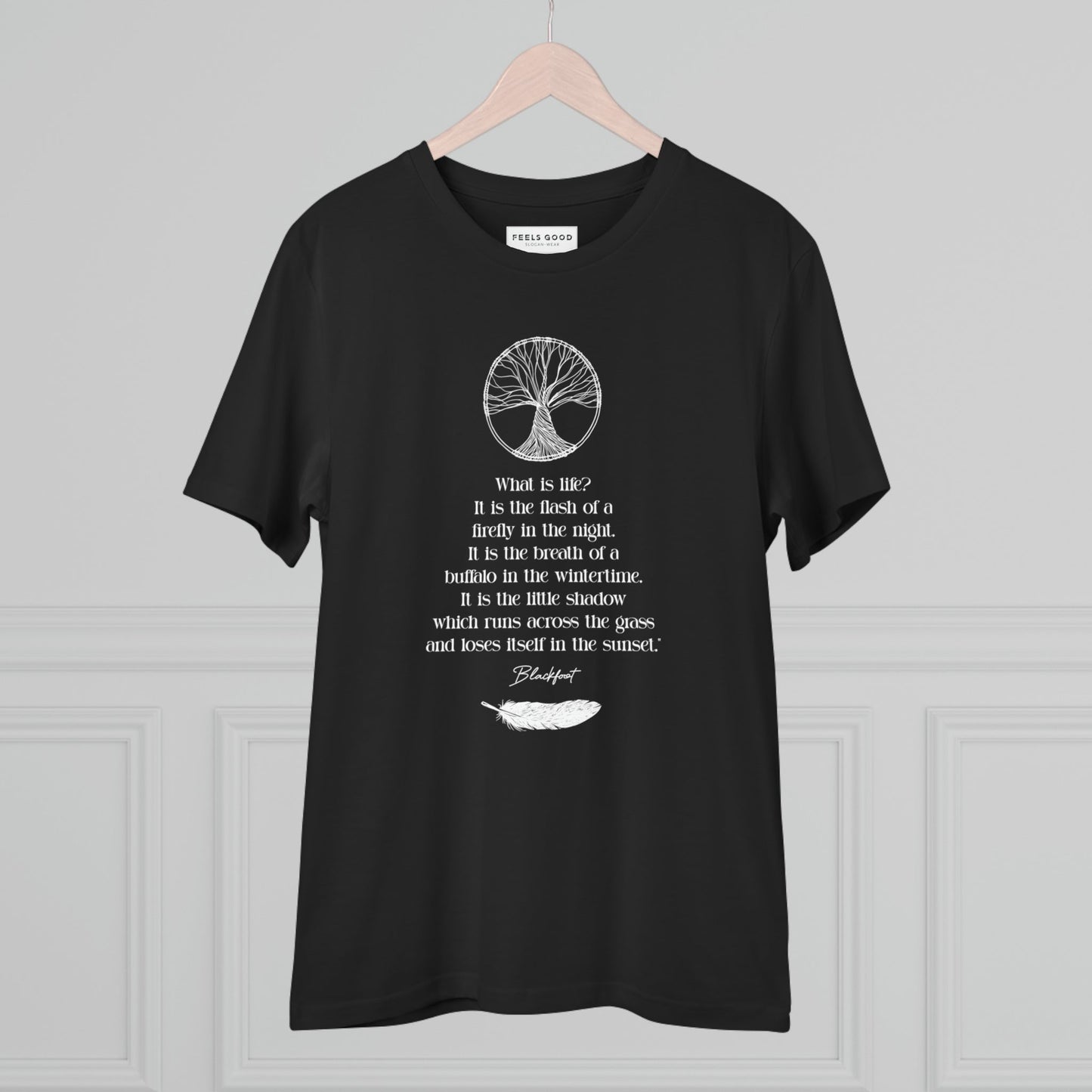 Inspirational t-shirts: Urban 'Native American Poem' Organic Cotton T-shirt design.