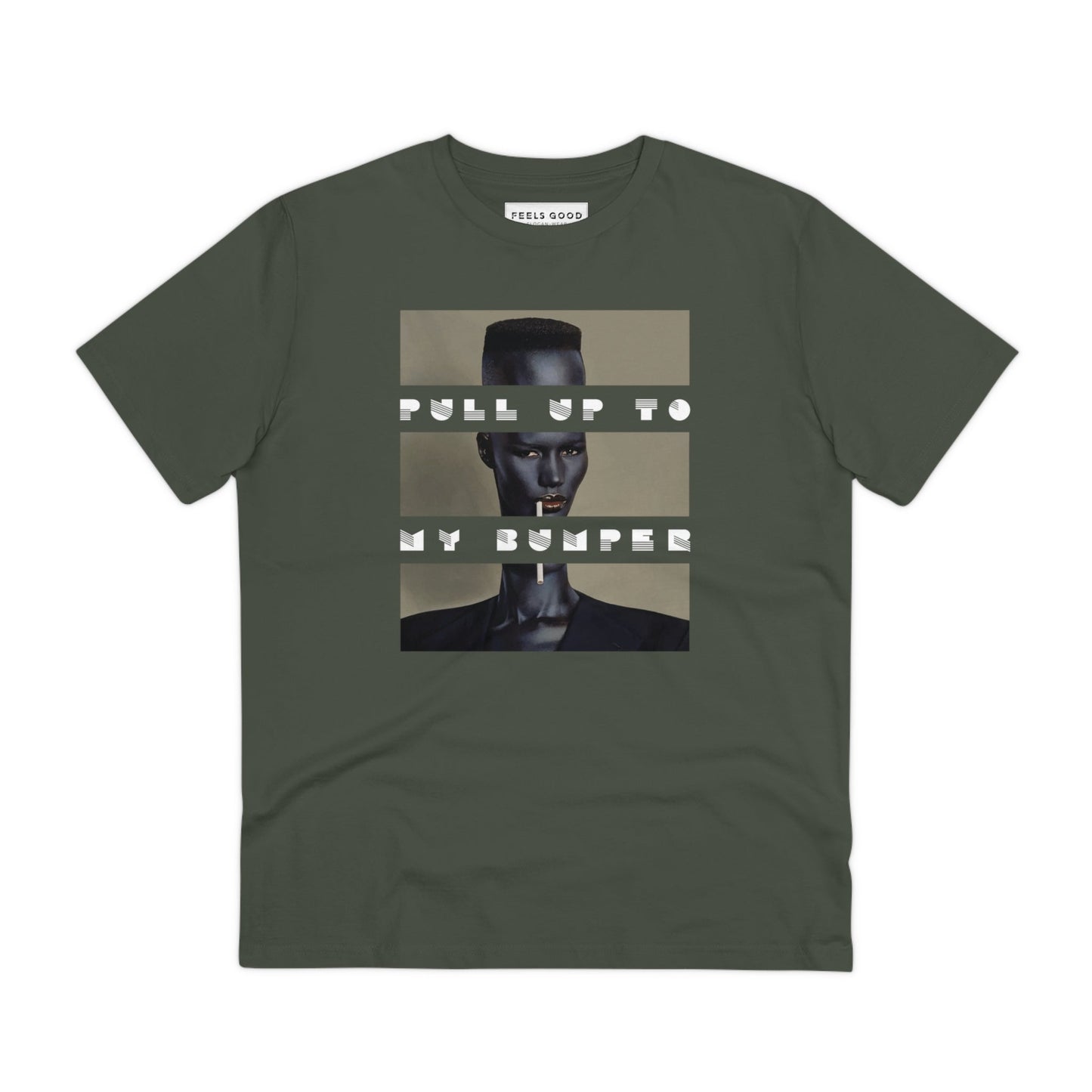 Urban 'Pull Up To My Bumper' Grace Organic Cotton T-shirt - streetwear brands- Grace Jones Tshirt