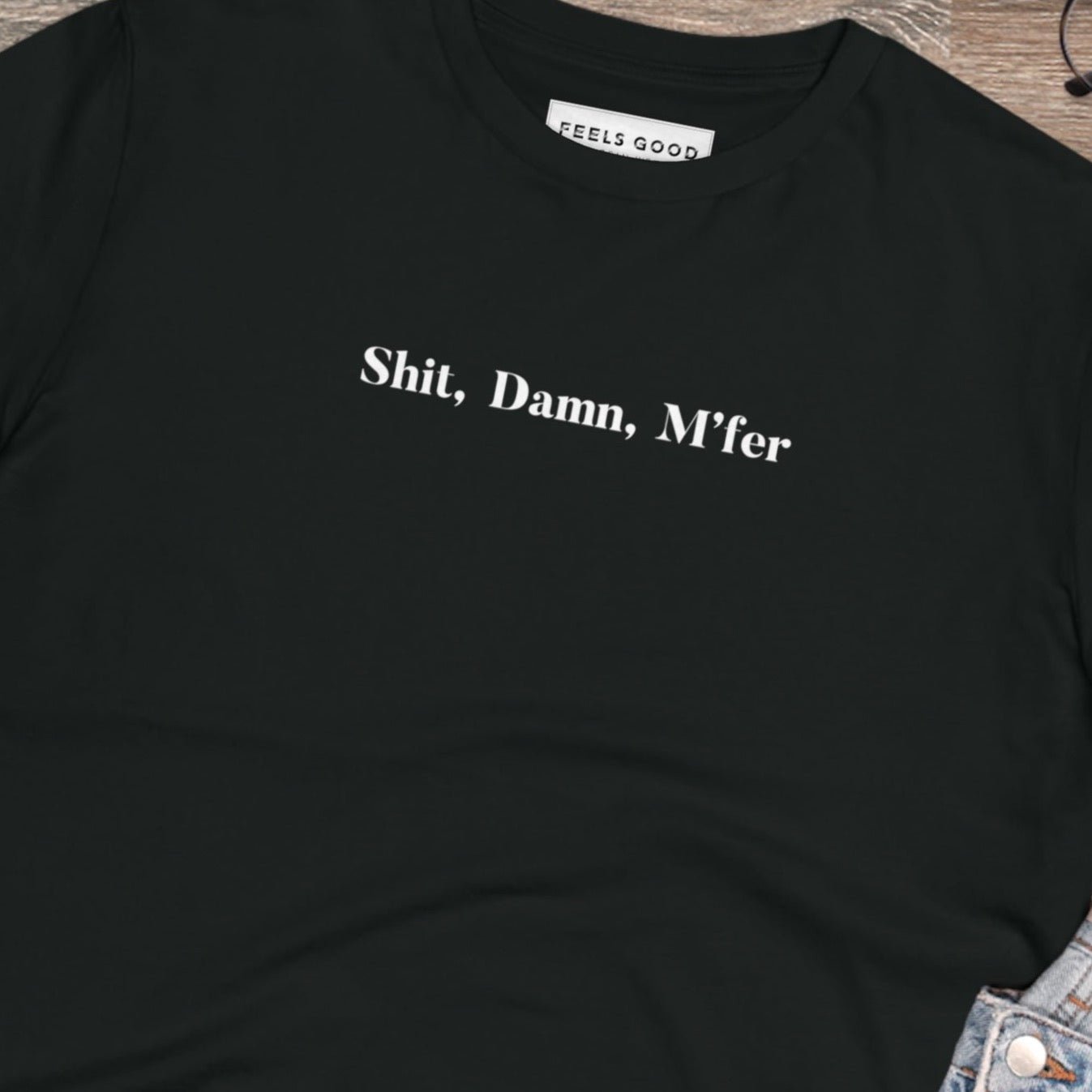 Urban 'Shit, Damn, M'fer' D'Angelo Organic Cotton T-shirt, the perfect tee for music lovers.
