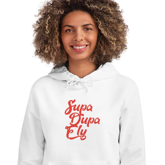 Urban 'Supa Dupa Fly' Organic Cotton Hoodie – stylish graphic hoodie
