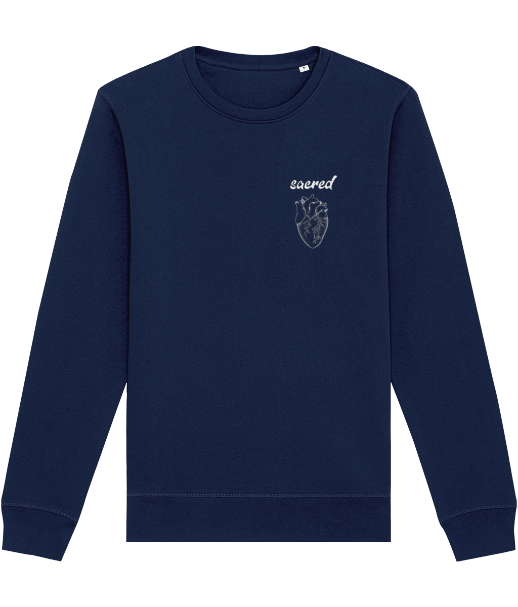 Modern spirituality: Organic cotton with 'Sacred Heart' art.
