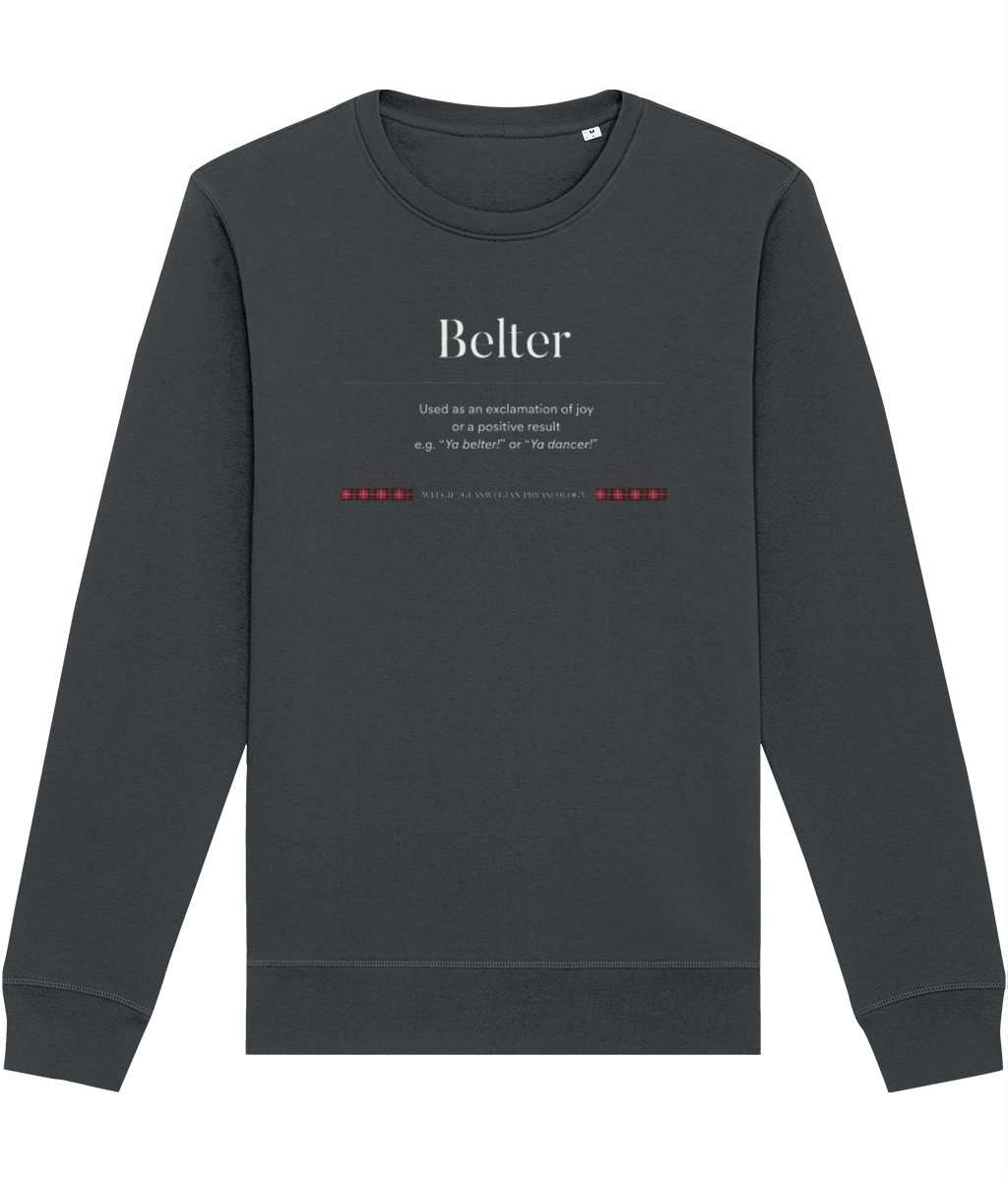 organic-cotton-belter-glaswegian-slang-sweatshirt, a blend of wit and warmth


