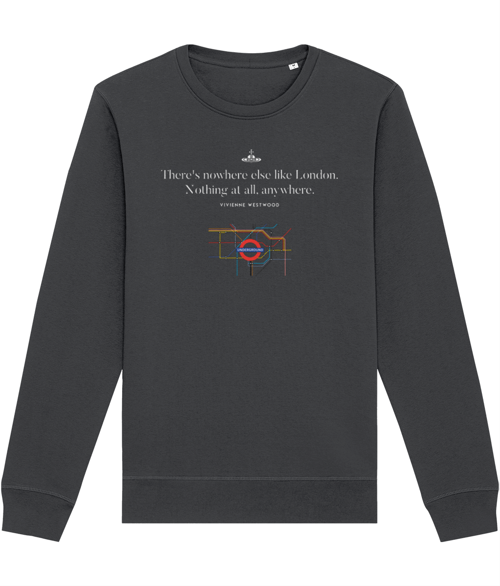 Fashion 'London' Vivienne Organic Cotton Sweatshirt for lovers of quotes on sweatshirts

