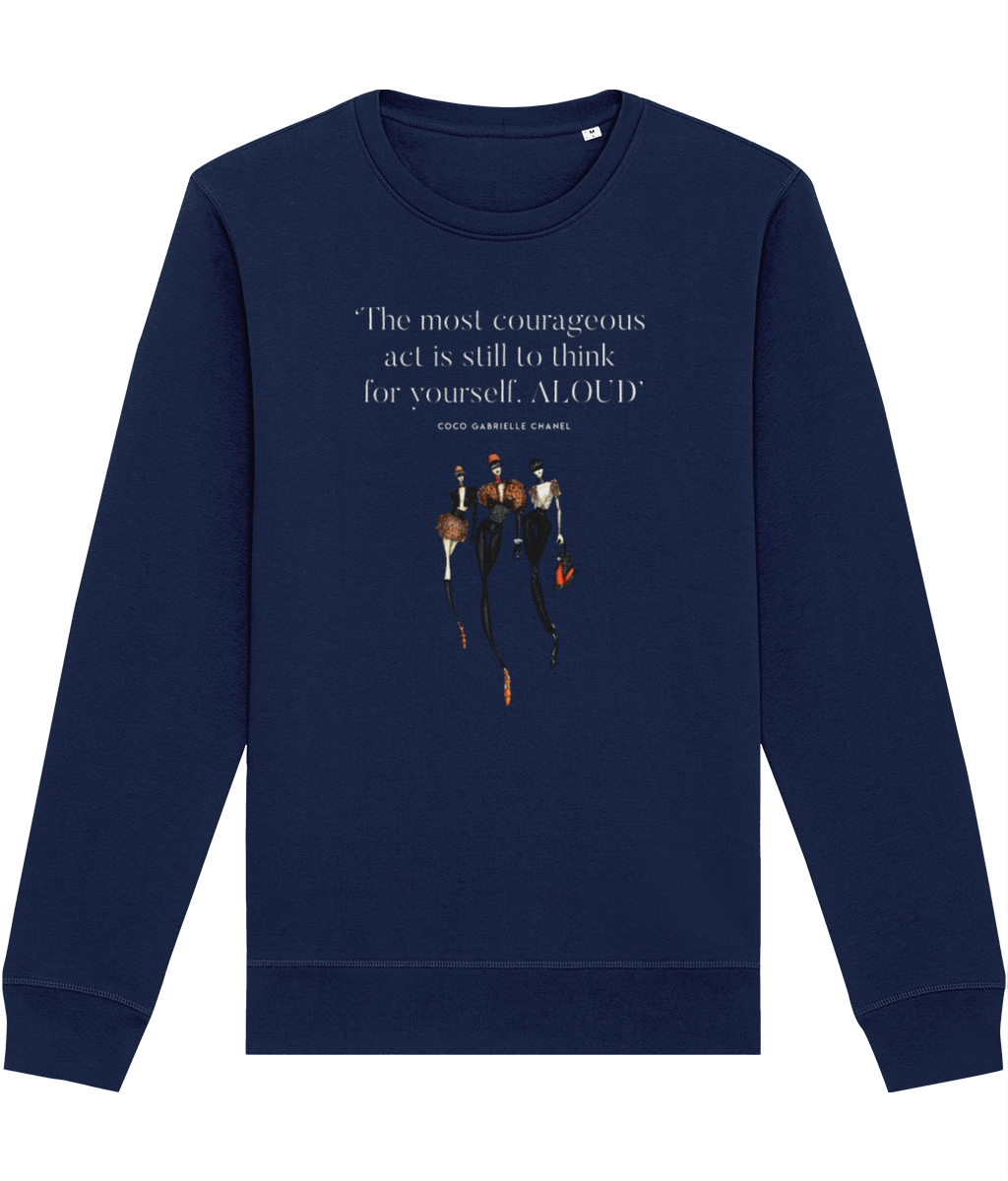 Fashion 'Think Aloud' Coco Organic Cotton Sweatshirt, cool graphic swetshirts design

