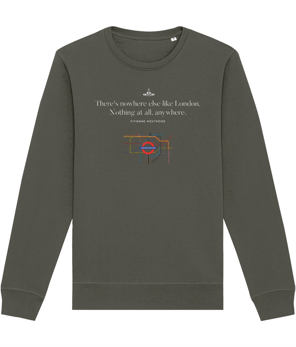 Fashion 'London' Vivienne Organic Cotton Sweatshirt styled like mens graphic sweatshirt

