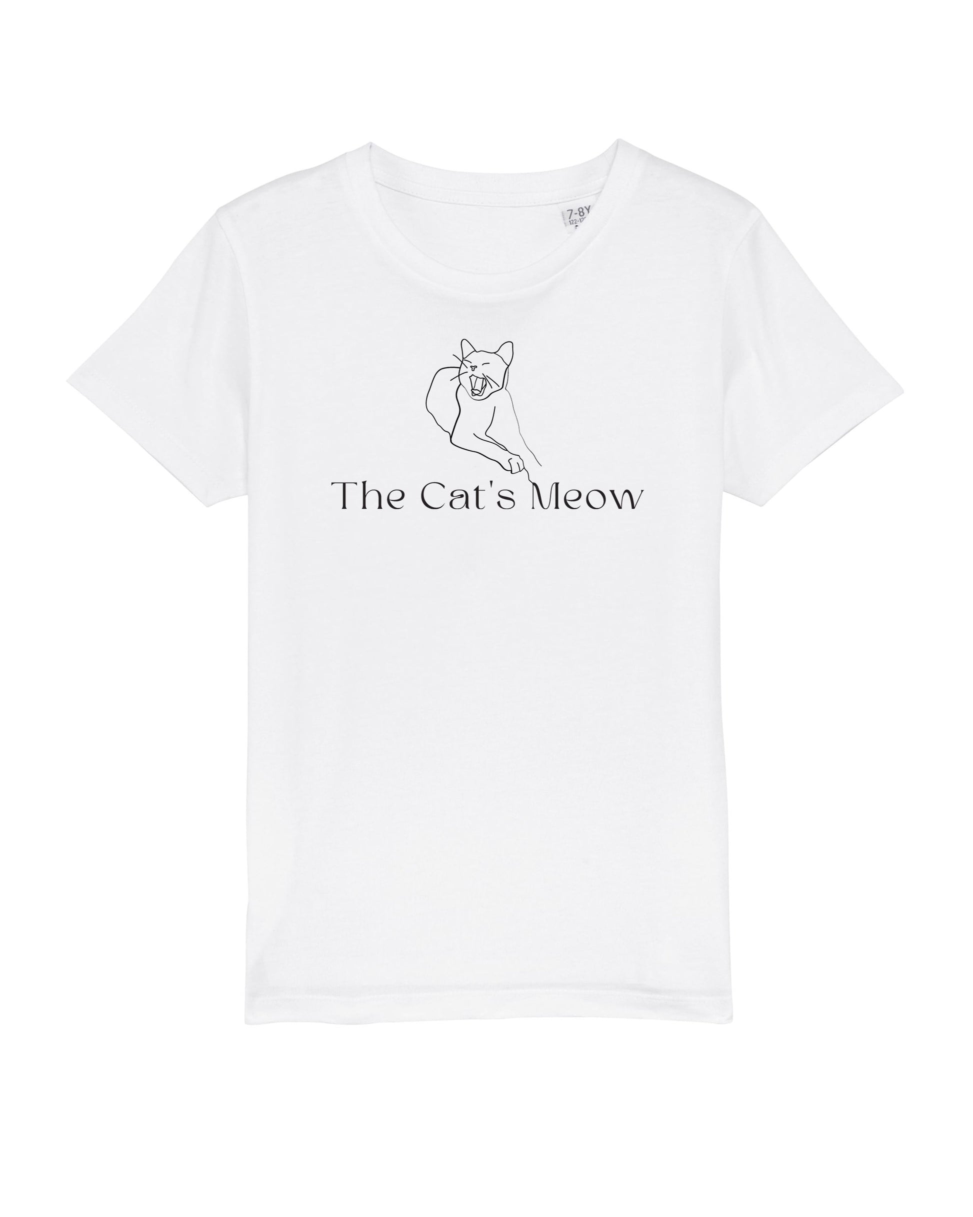 Playful and fun, this Organic Cotton 'The Cats Meow' Kids Funny Cat T-shirt suits all genders!