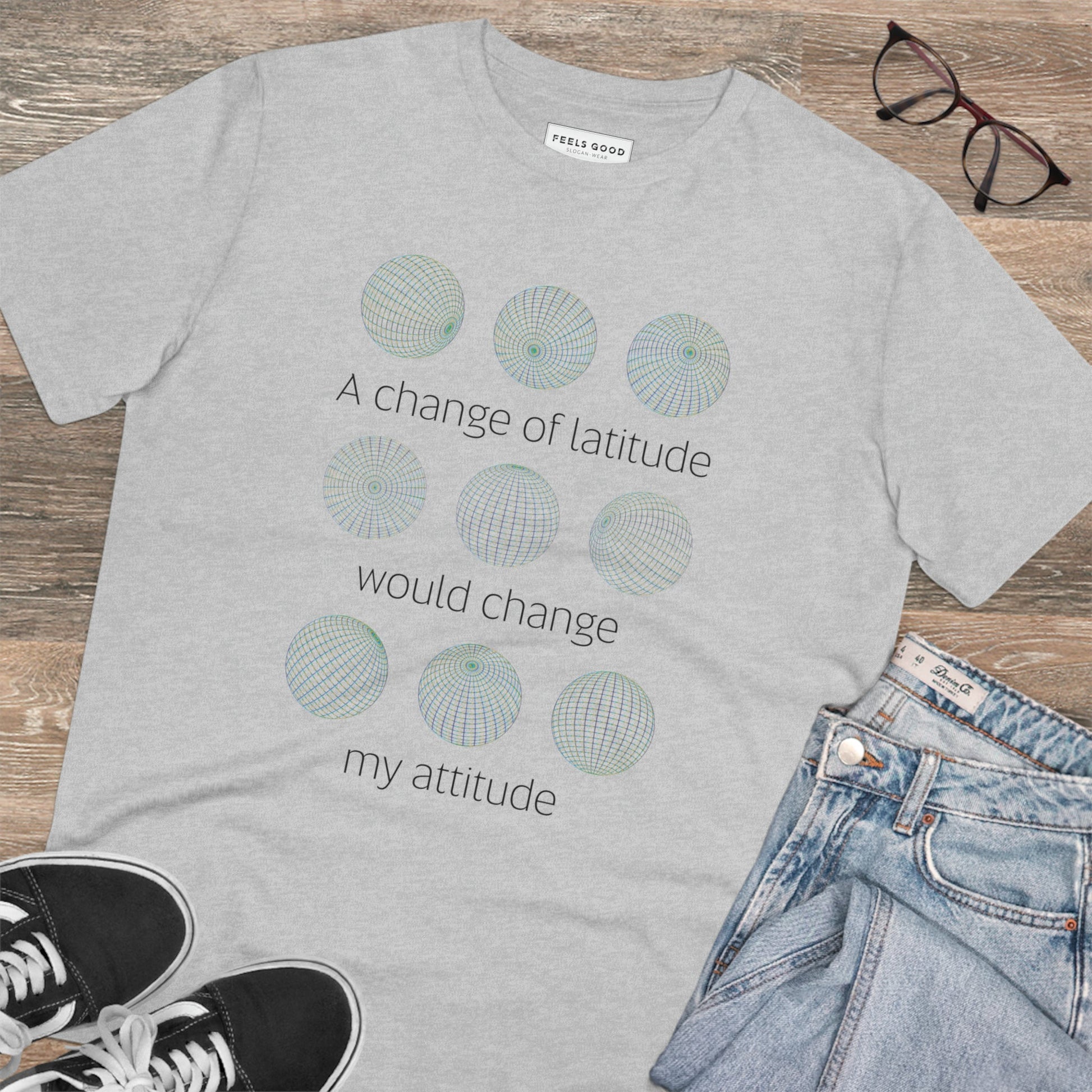 Adventure awaits in the adventure 'Change Of Latitude' organic cotton t-shirt—perfect for explorers.