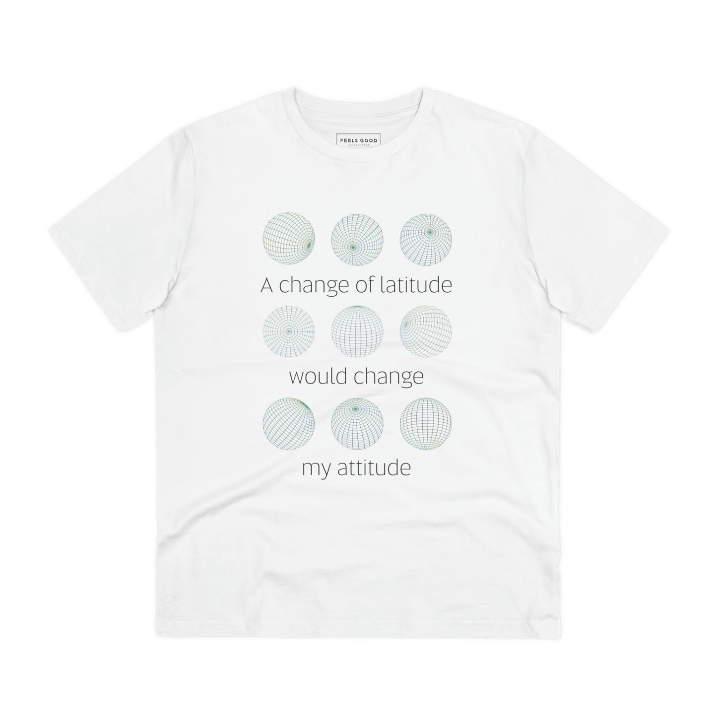 The adventure 'Change Of Latitude' organic cotton t-shirt is perfect for hiking, walking & exploring.