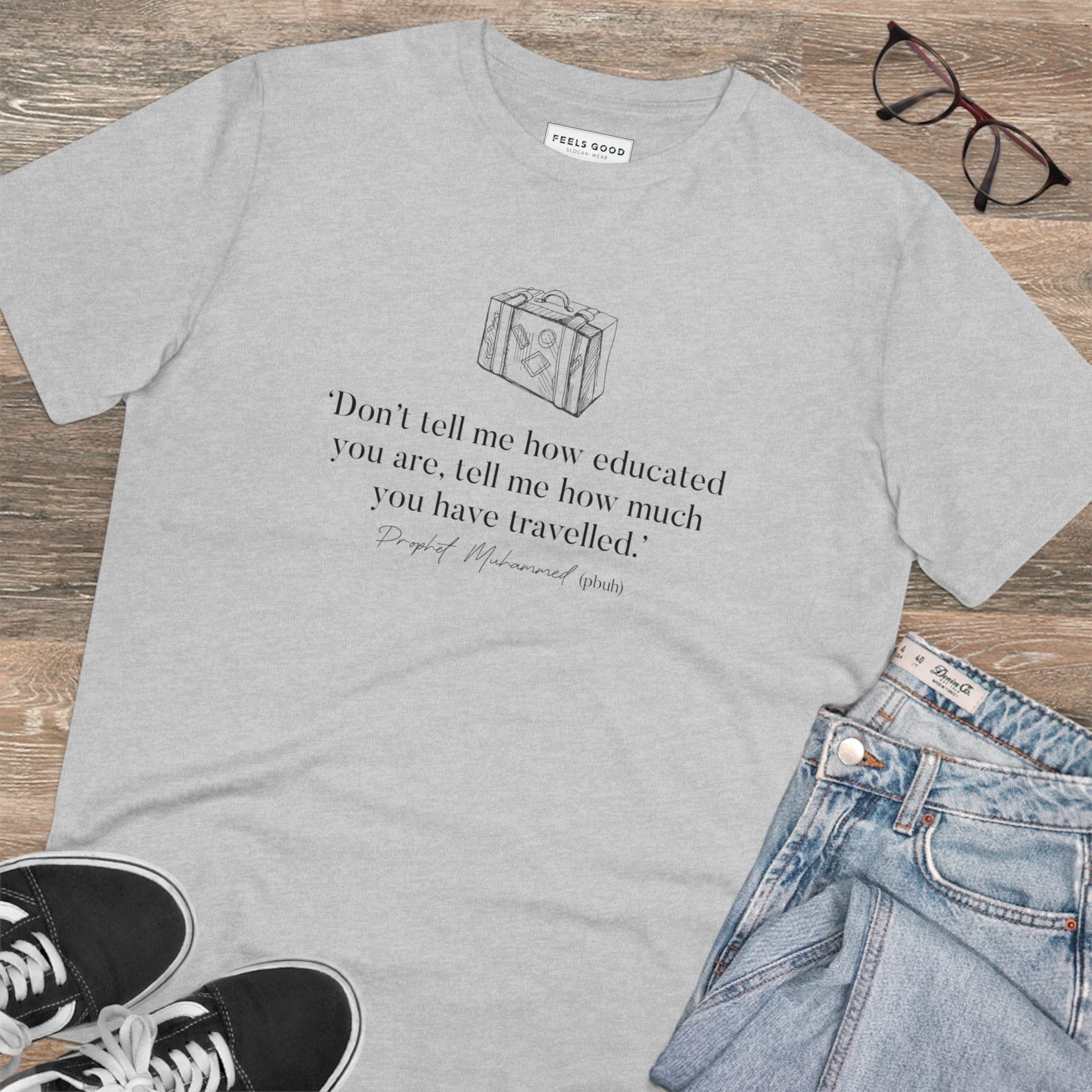 Travel clothing for men gets an upgrade with the Adventure 'Well-Travelled' Organic Cotton T-Shirt.