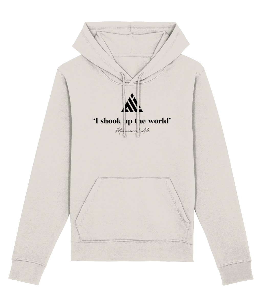 Boxing 'Ali Shakes Up The World' Organic Cotton Hoodie – Best streetwear hoodie pick