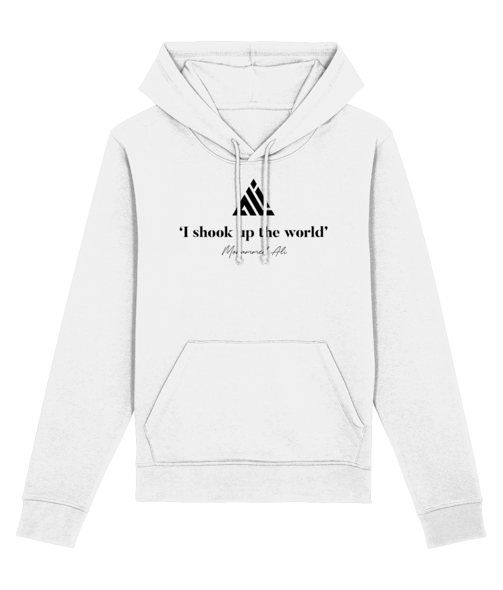 Boxing 'Ali Shakes Up The World' Organic Cotton Hoodie – Iconic graphic hoodies vibe

