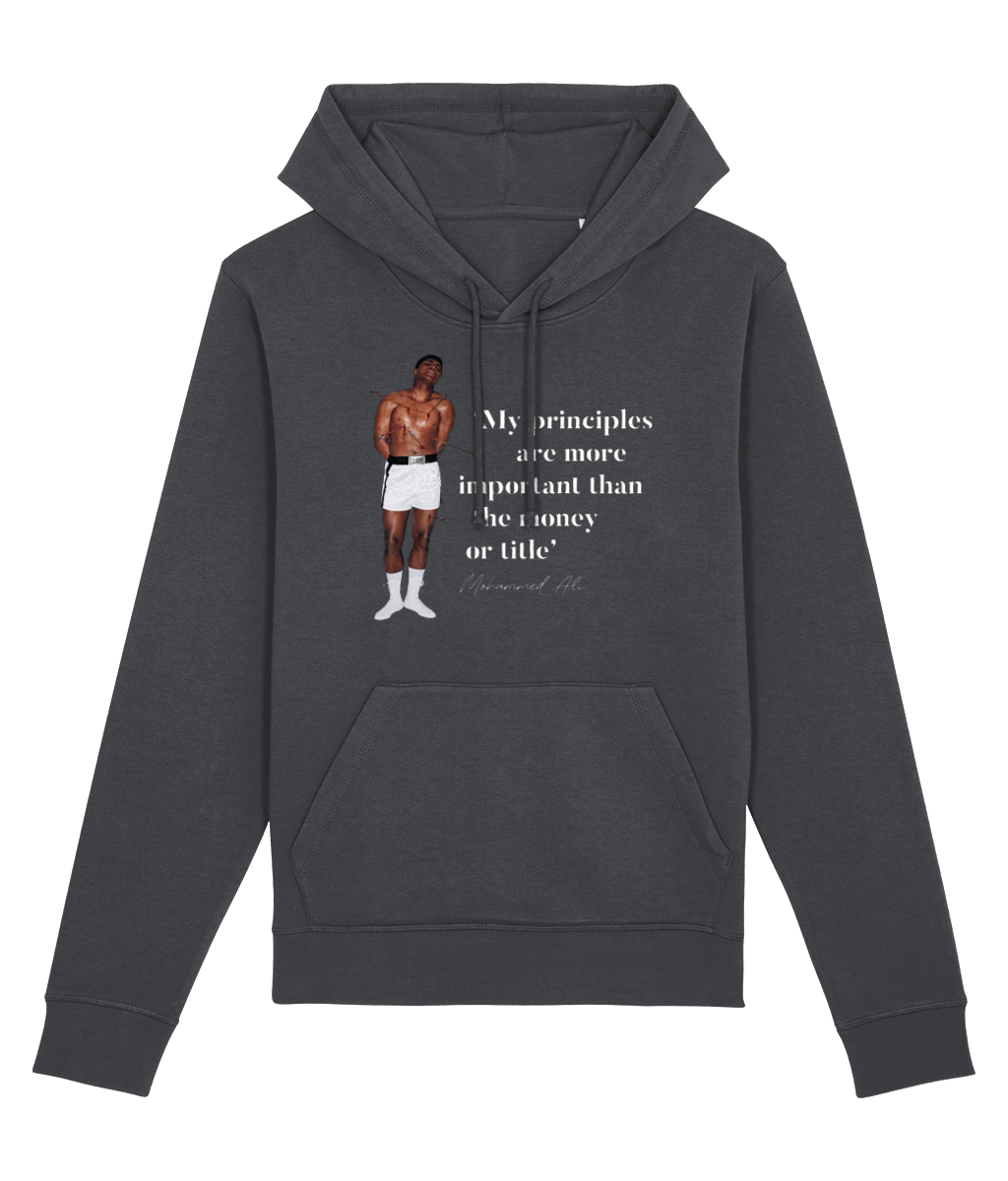 The perfect hoodie streetwear choice – Boxing 'Rising Above' Ali Organic Cotton Hoodie.