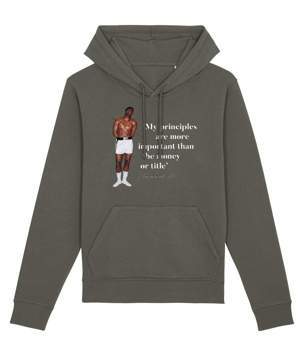 Stylish graphic hoodies for any occasion – Boxing 'Rising Above' Ali Organic Cotton Hoodie.