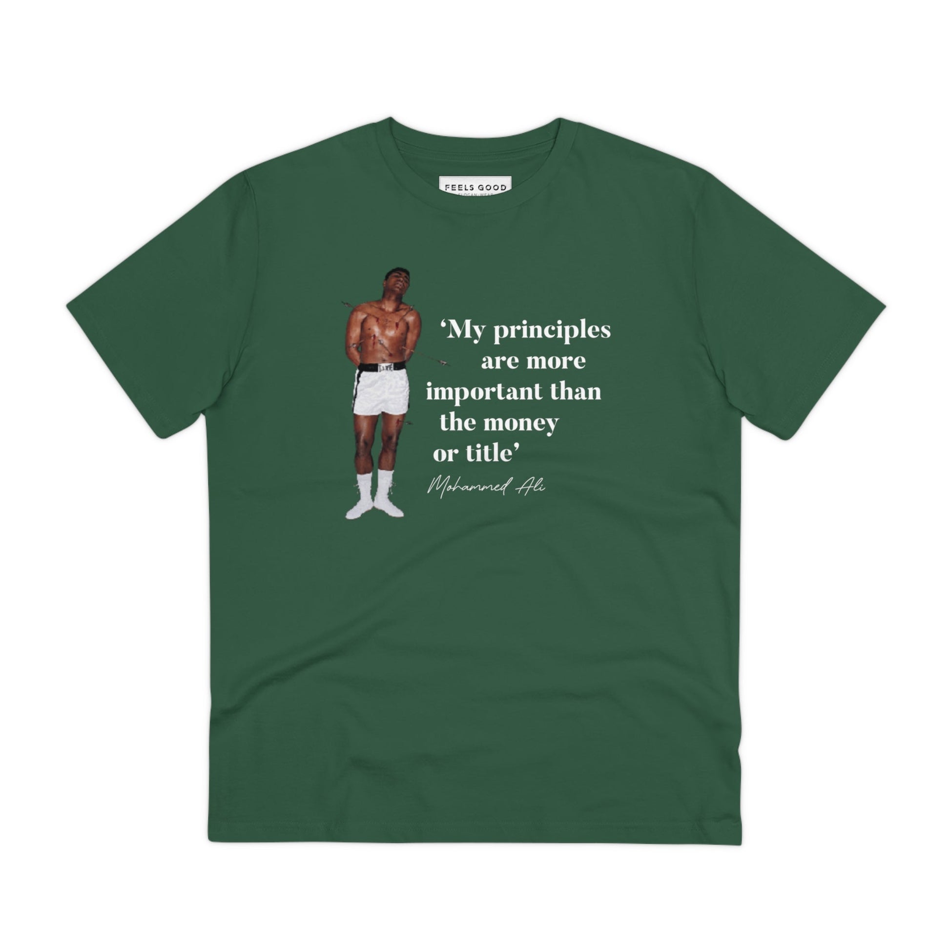 Hip-hop T-shirt lovers, grab the Boxing 'Rising Above' Ali Organic Cotton T-shirt.