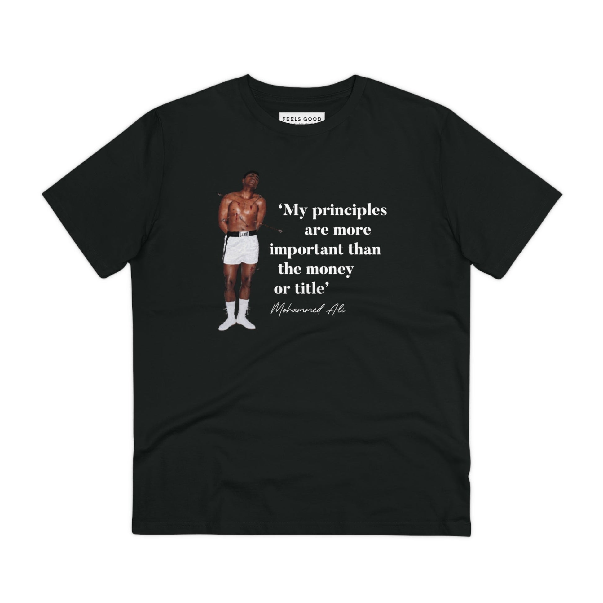 Tee streetwear vibes with Boxing 'Rising Above' Ali Organic Cotton T-shirt.