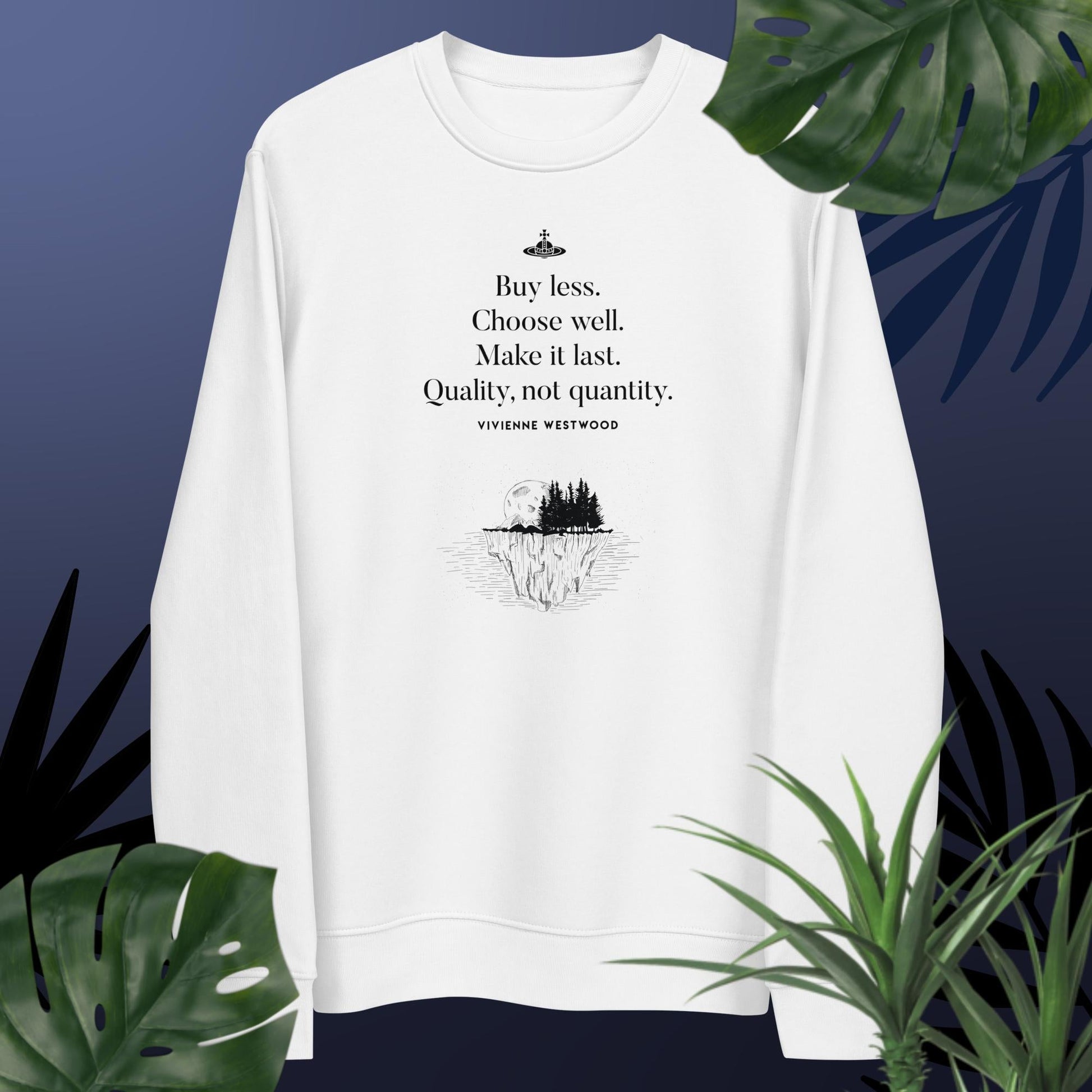 Climate Change 'Buy Less' Vivienne Organic Cotton Sweatshirt - Eco Sweatshirt