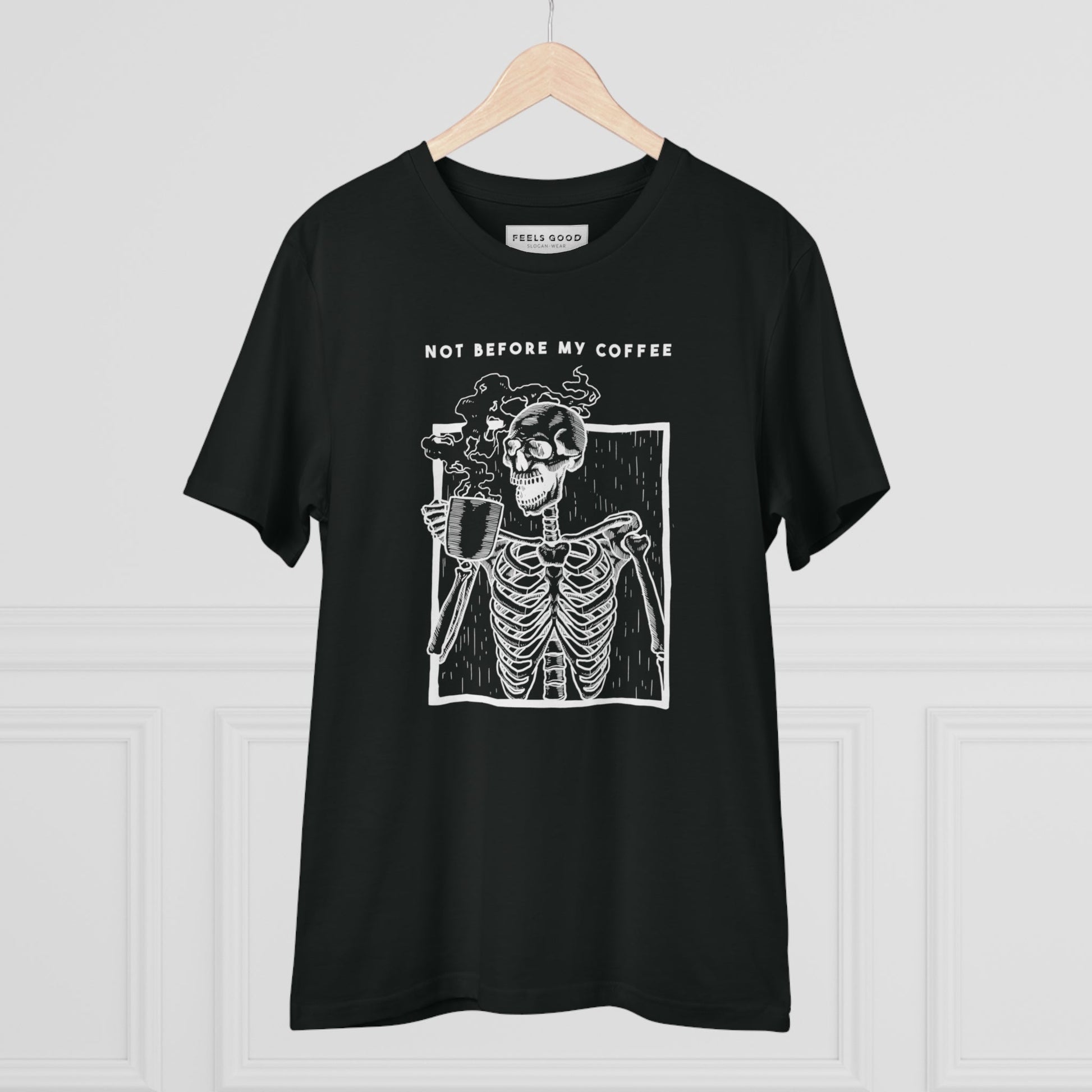 Eco-friendly best t-shirt: 'Coffee Lovers' organic cotton tee.
