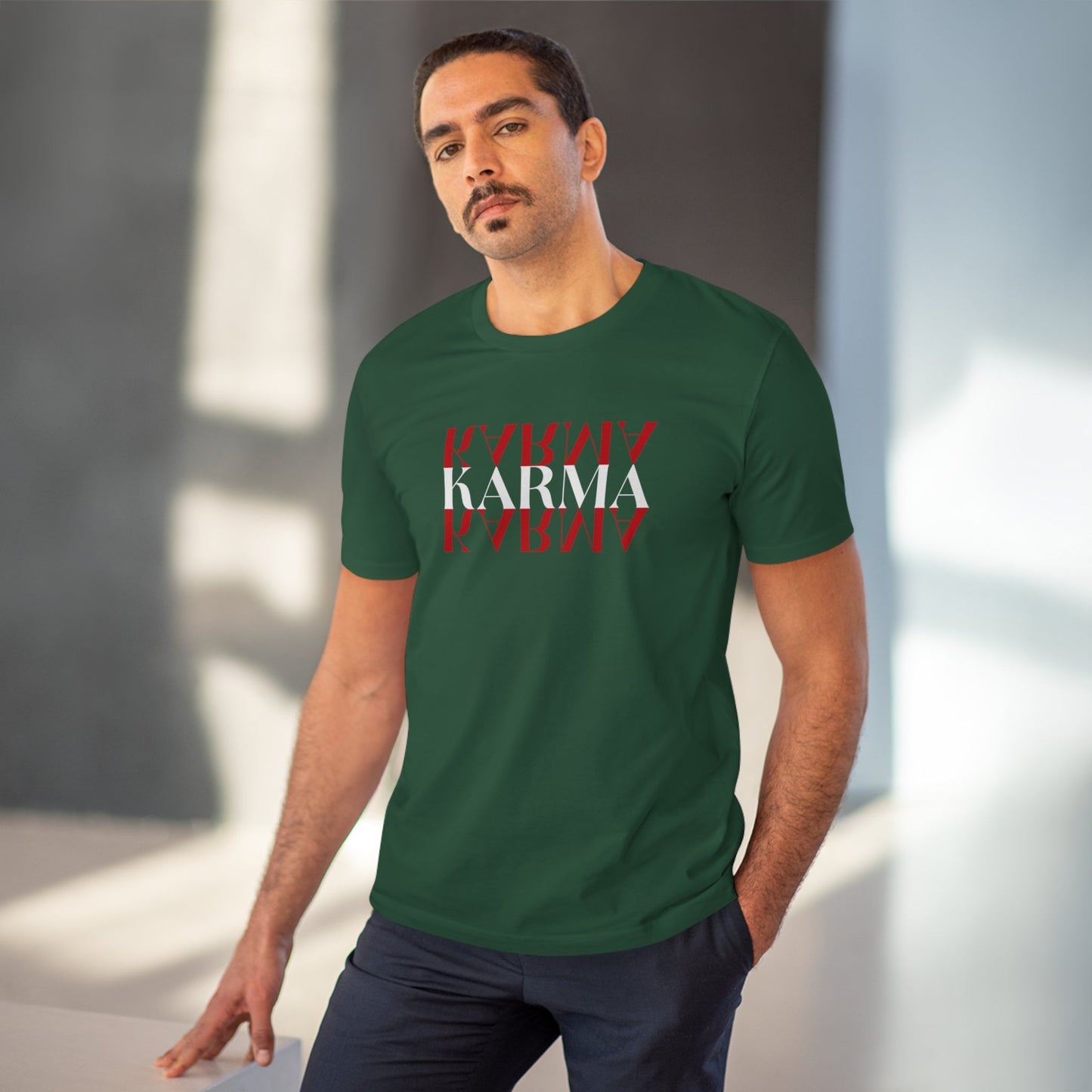 Pop-inspired 'Karma Karma Karma' shirt for vintage music fashion fans

