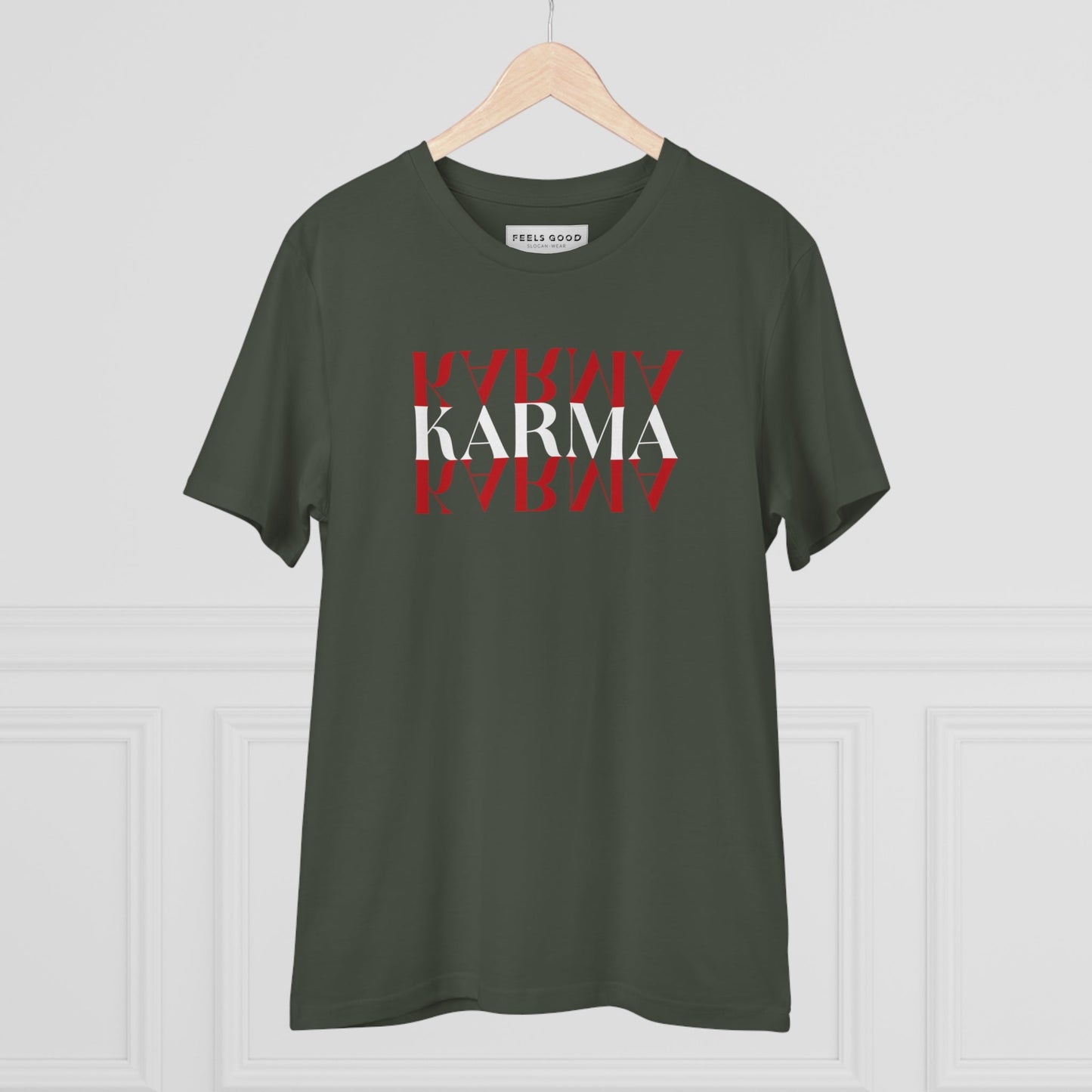 Standout 'Karma Karma Karma' tee for book and music lovers alike


