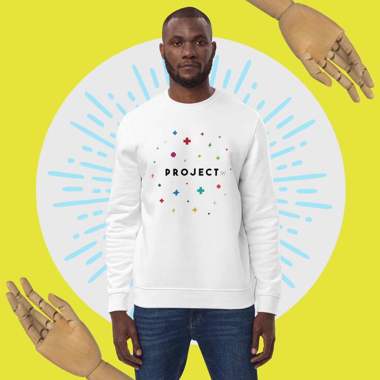 Contemporary 'Project Positivity' Organic Cotton Sweatshirt - Positive Sweatshirt