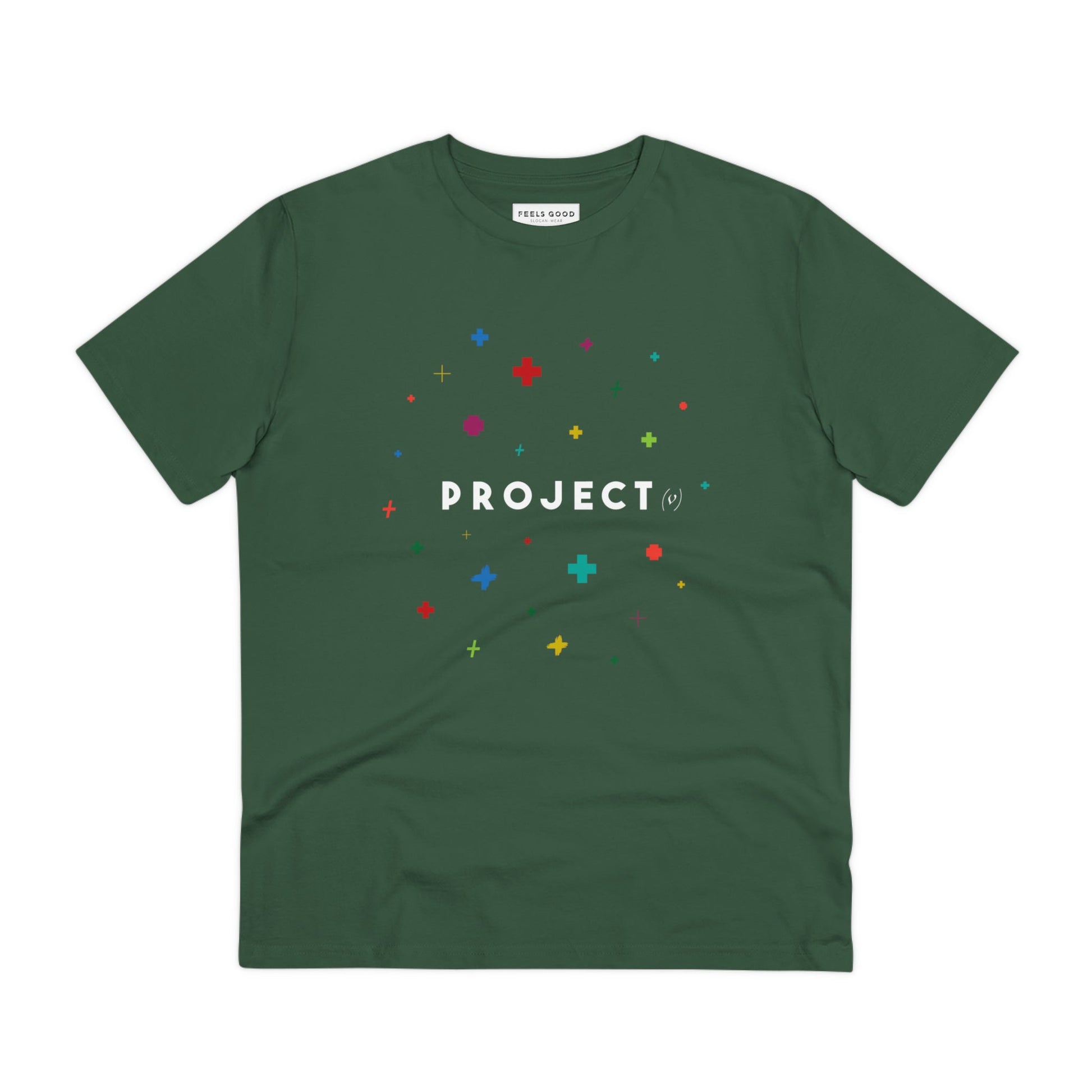 Stylish best t-shirt: 'Project Positivity' contemporary look.
