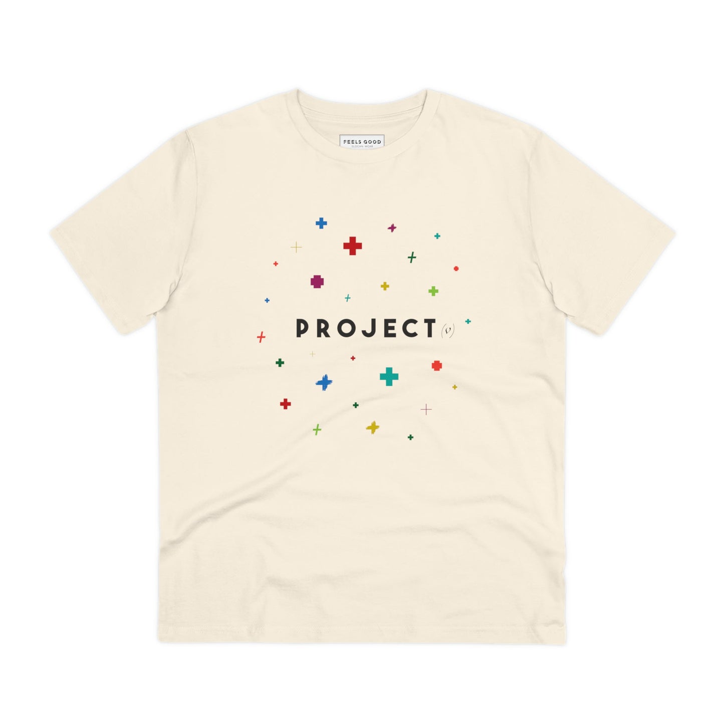 Positive thinking day tee: 'Project Positivity' organic cotton.

