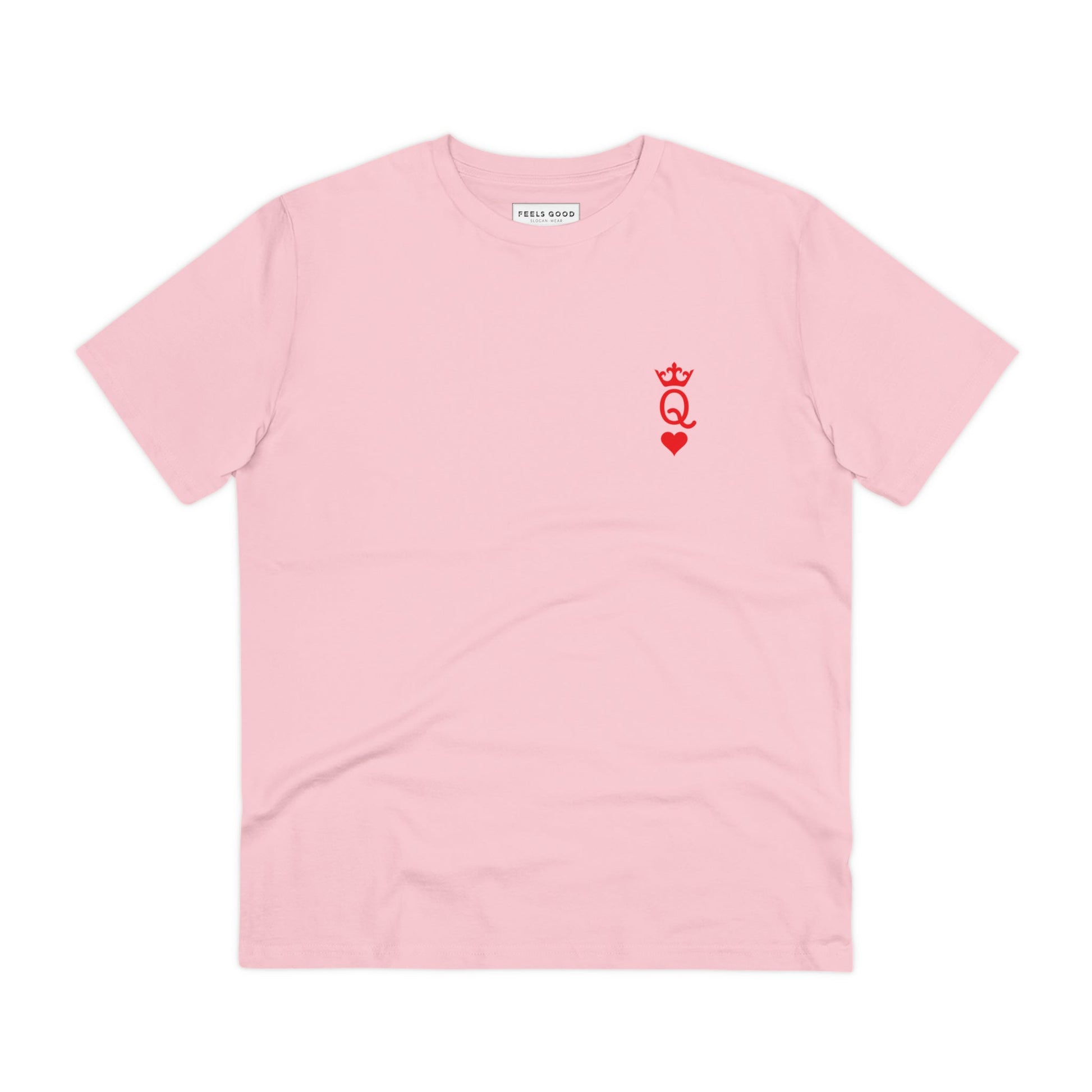 Organic best t-shirt: 'Queen Of Hearts' cotton tee.
